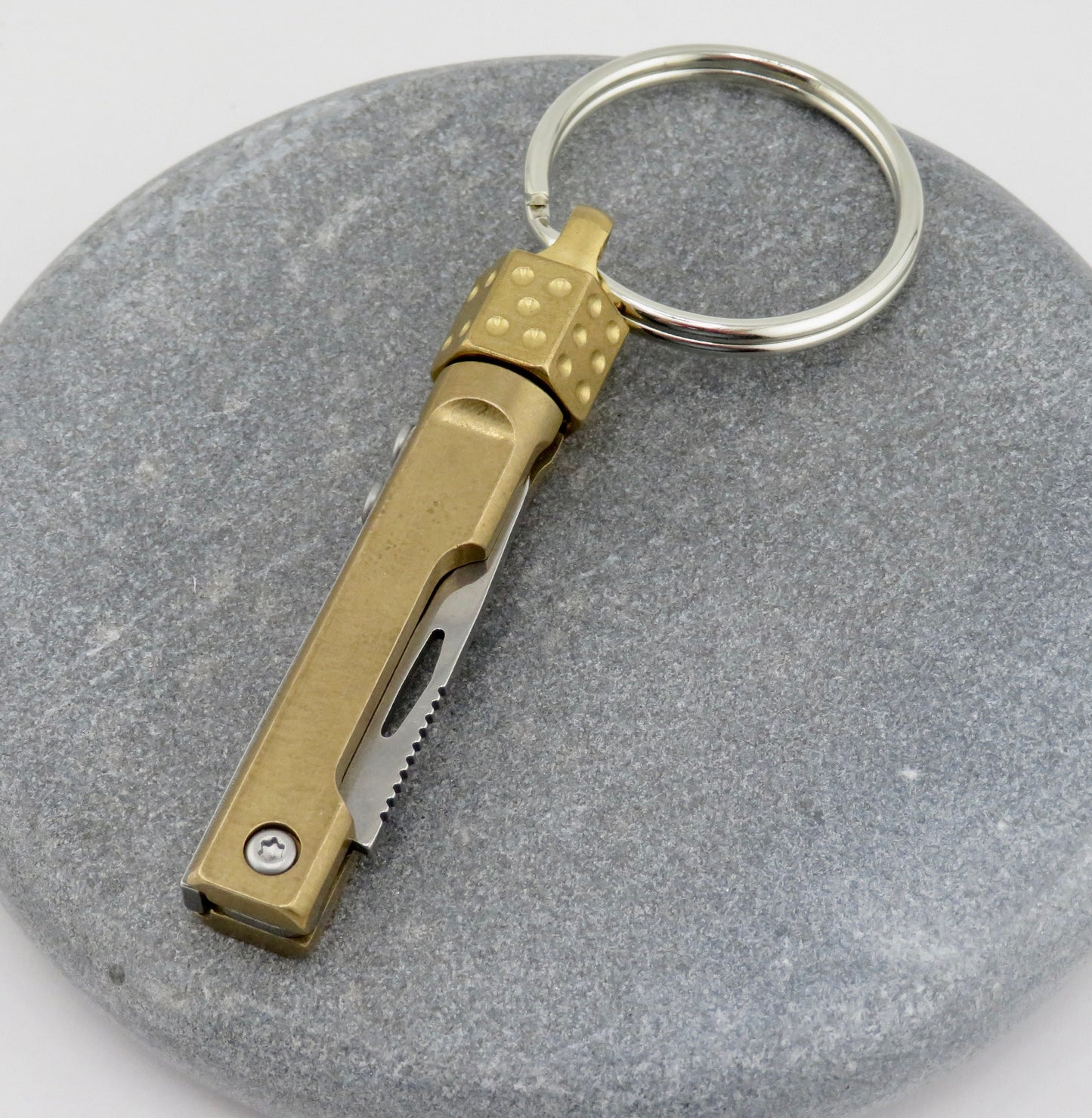Dice Knife Keychain | Dice Keyring | Gambler Gift | Mini Dice Knife Keyring | Dice Gift | Brass Dice Knife Keyring | Gold Dice Gift Men