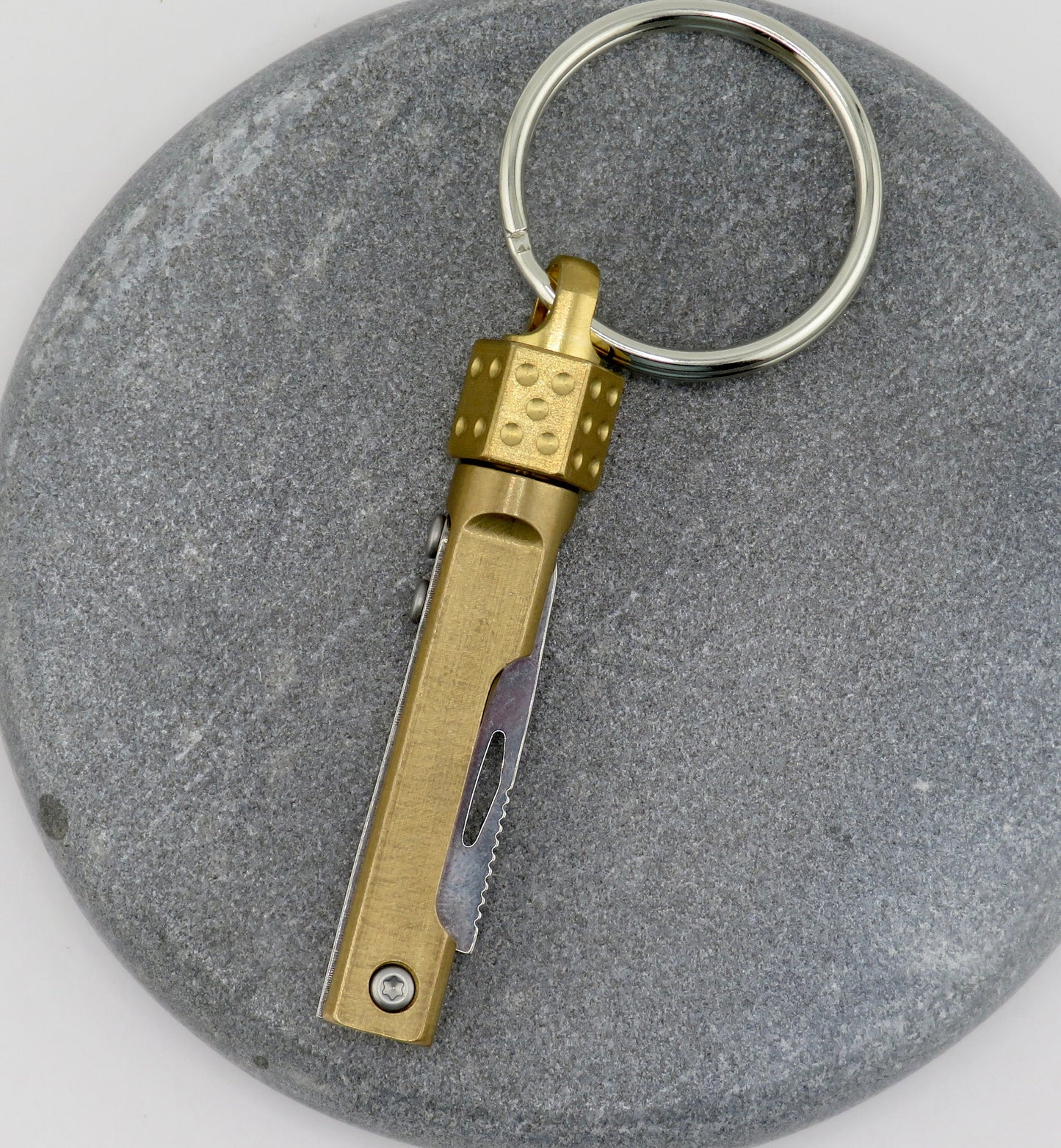 Dice Knife Keychain | Dice Keyring | Gambler Gift | Mini Dice Knife Keyring | Dice Gift | Brass Dice Knife Keyring | Gold Dice Gift Men