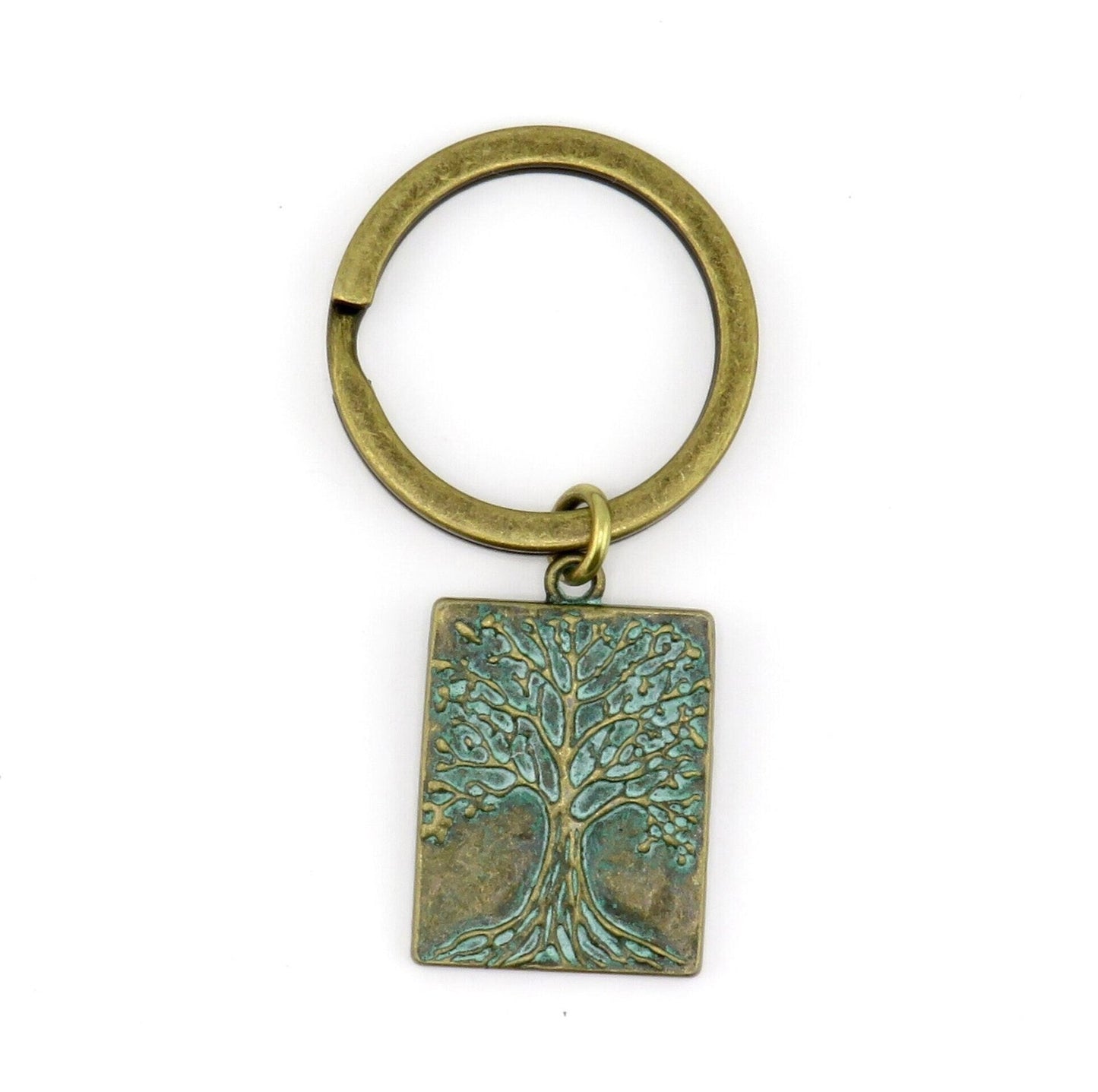 Tree of Life Keyring | Rustic Tree Keychain | Nature Keyring | Tree of Life Gift | Bat Mitzvah Gift | Gold Tree Life Keyring | Brass Tree