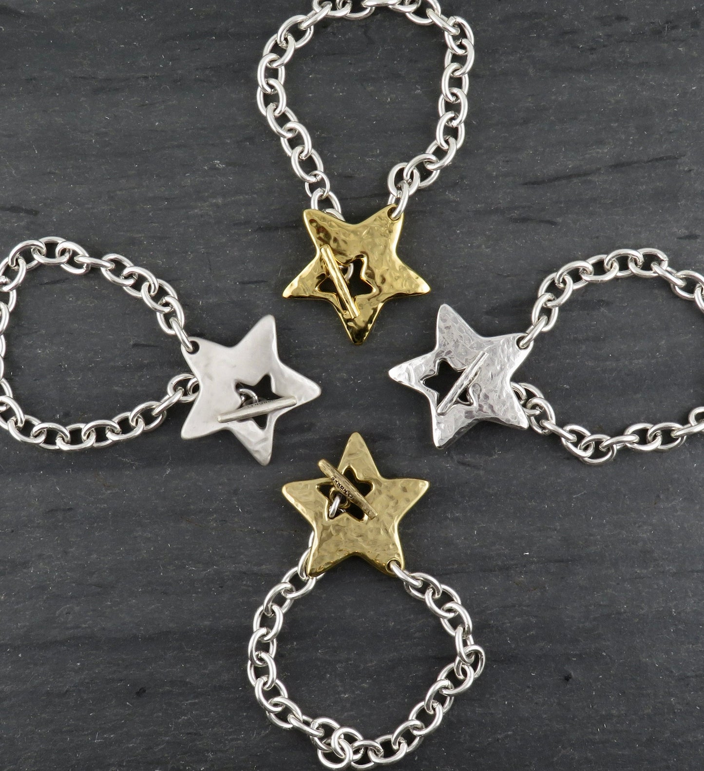 "Star in Front' Bracelet - Mixed Metals