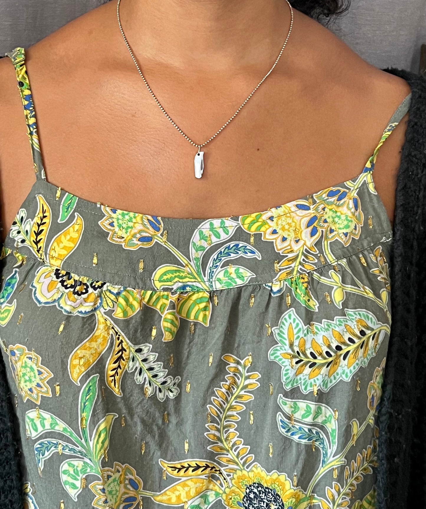 Tiny knife necklace | mini knife pendant | small silver knife necklace | small pocketknife pendant | tiny silver knife necklace | mini knife