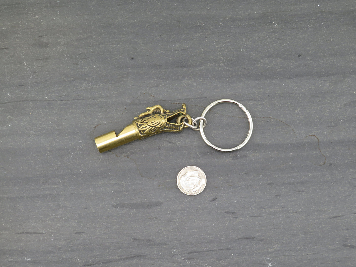 Dragon Whistle Keychain | Dragon Whistle Keyring | Brass Dragon Whistle | Brass Dragon Keyring | Gold Dragon Keychain | Dragon Whistle Gift