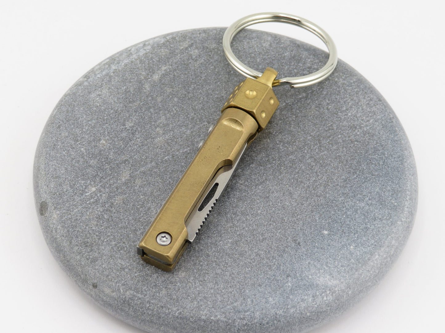 Dice Knife Keychain | Dice Keyring | Gambler Gift | Mini Dice Knife Keyring | Dice Gift | Brass Dice Knife Keyring | Gold Dice Gift Men