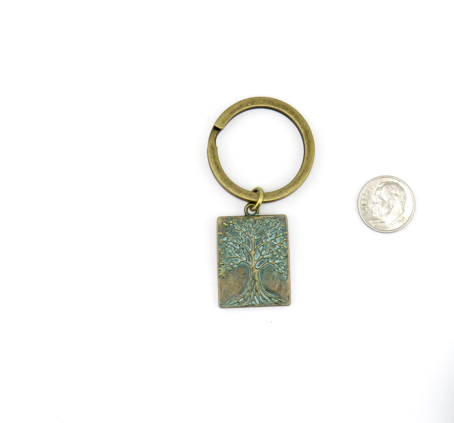 Tree of Life Keyring | Rustic Tree Keychain | Nature Keyring | Tree of Life Gift | Bat Mitzvah Gift | Gold Tree Life Keyring | Brass Tree