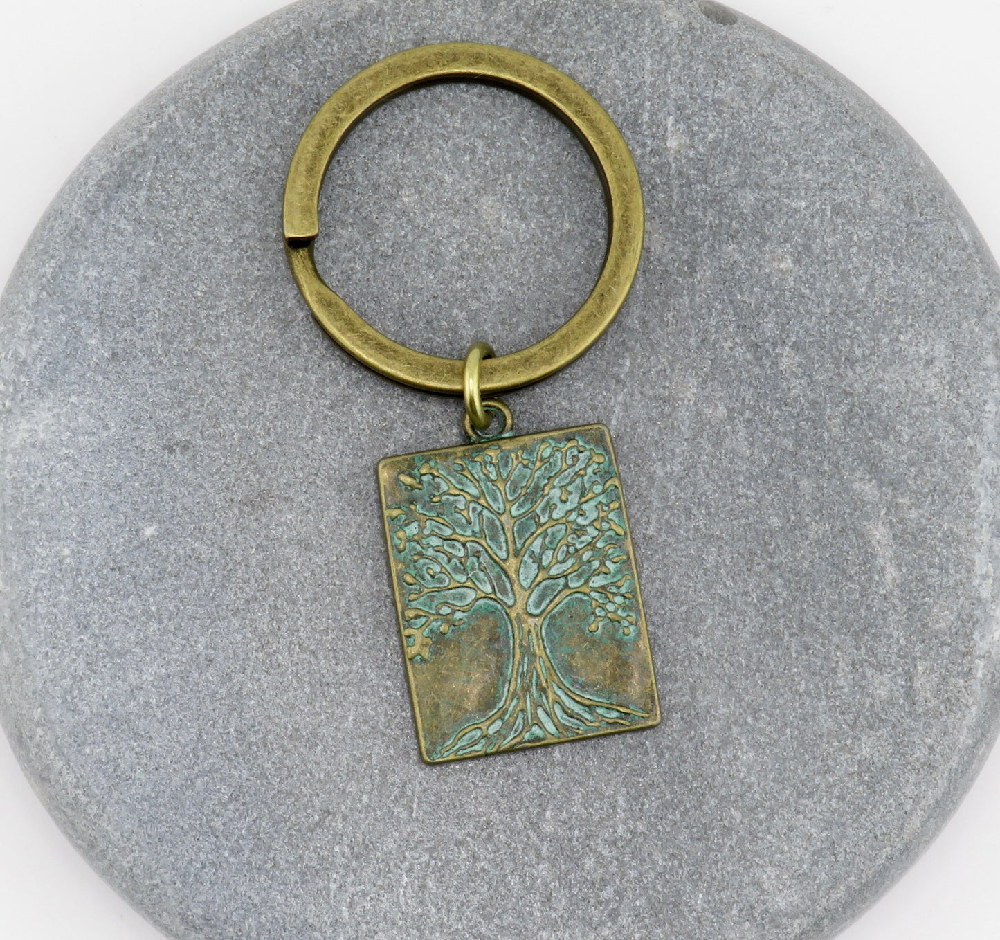 Tree of Life Keyring | Rustic Tree Keychain | Nature Keyring | Tree of Life Gift | Bat Mitzvah Gift | Gold Tree Life Keyring | Brass Tree