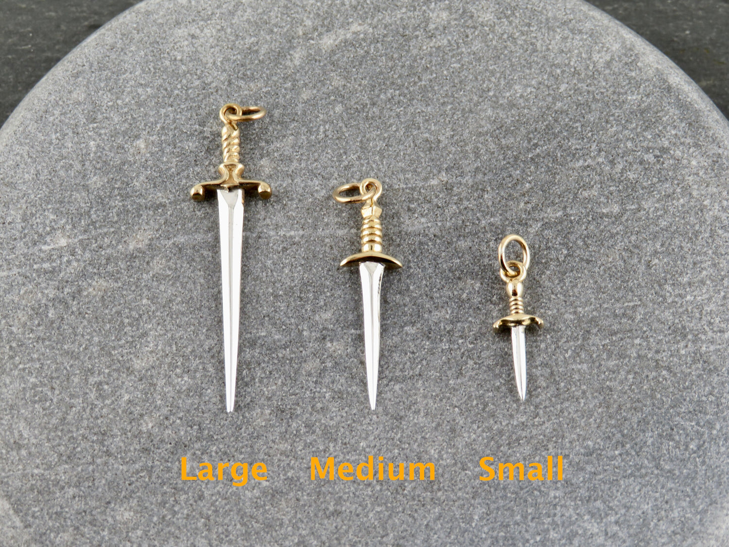 Sword Earrings | Sterling Sword Earrings| Two Tone Dagger Earrings | Silver Gold Sword Earrings| Silver Daggers | Sterling Sword Earrings