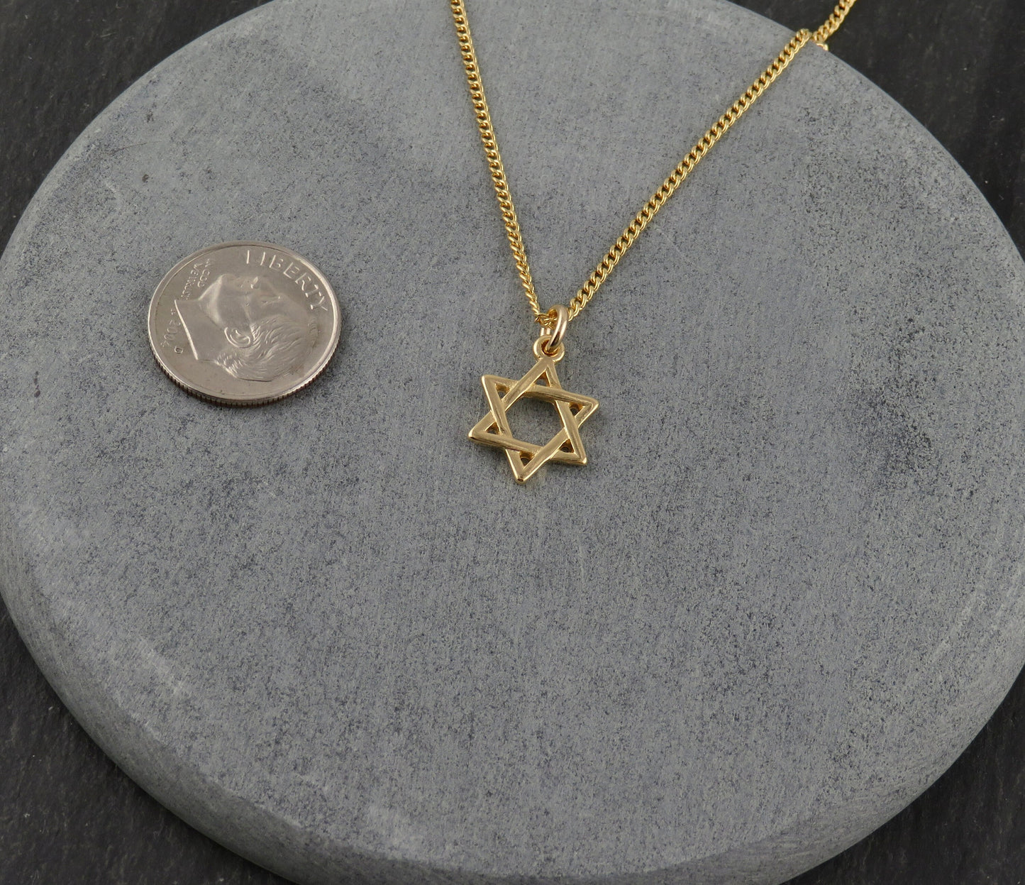 Small Gold Jewish Star Necklace | Star of David Necklace | Gold Filled Magen David | Judaic Necklace | Gold Filled Jewish Star Necklace