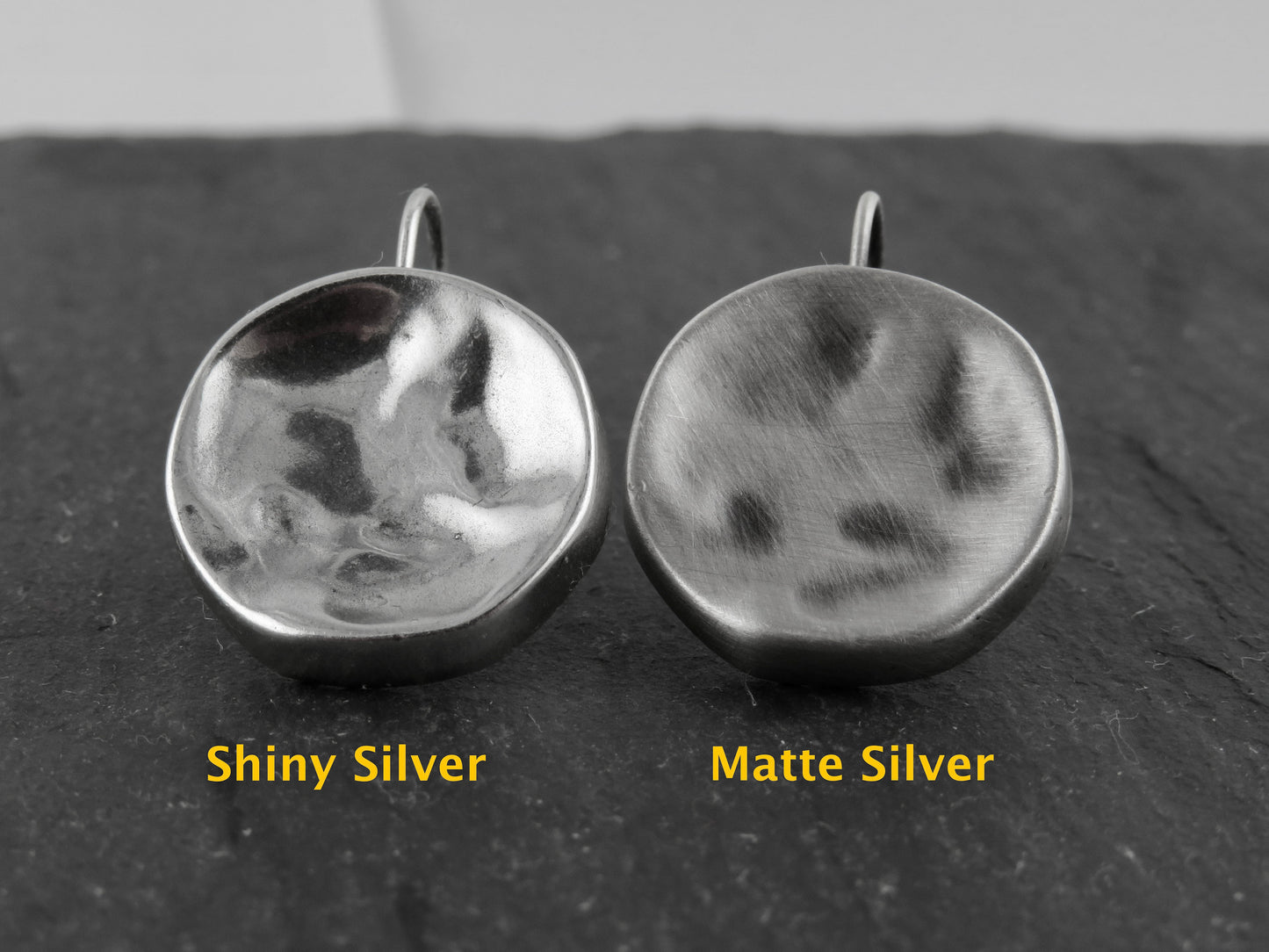 Hammered Silver Earrings | Silver Disc Earrings | Everyday Silver Earrings | Hammered Round Silver Earrings | Simple Silver Earrings