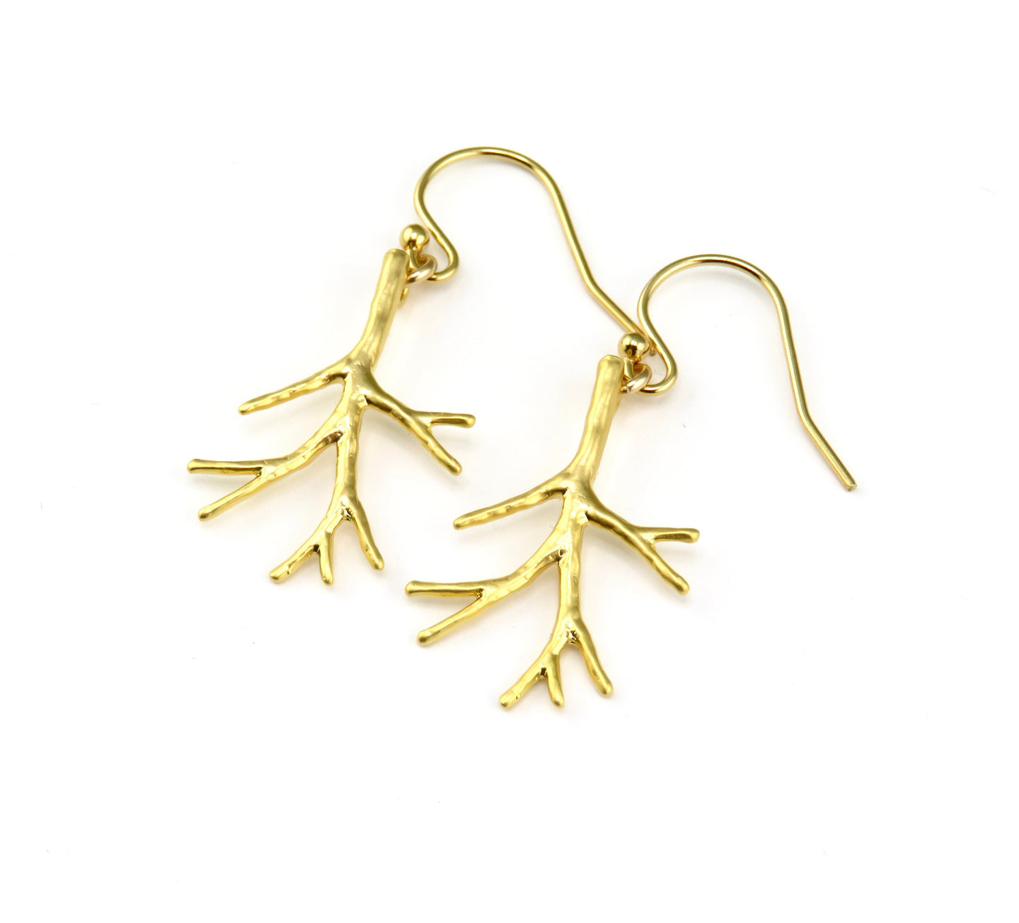 Gold Branch Earrings | Lightweight Gold Earrings | Gold Tree Branch Earrings | Hanging Branch Earrings | Gold Twig Earrings | Tree Branch