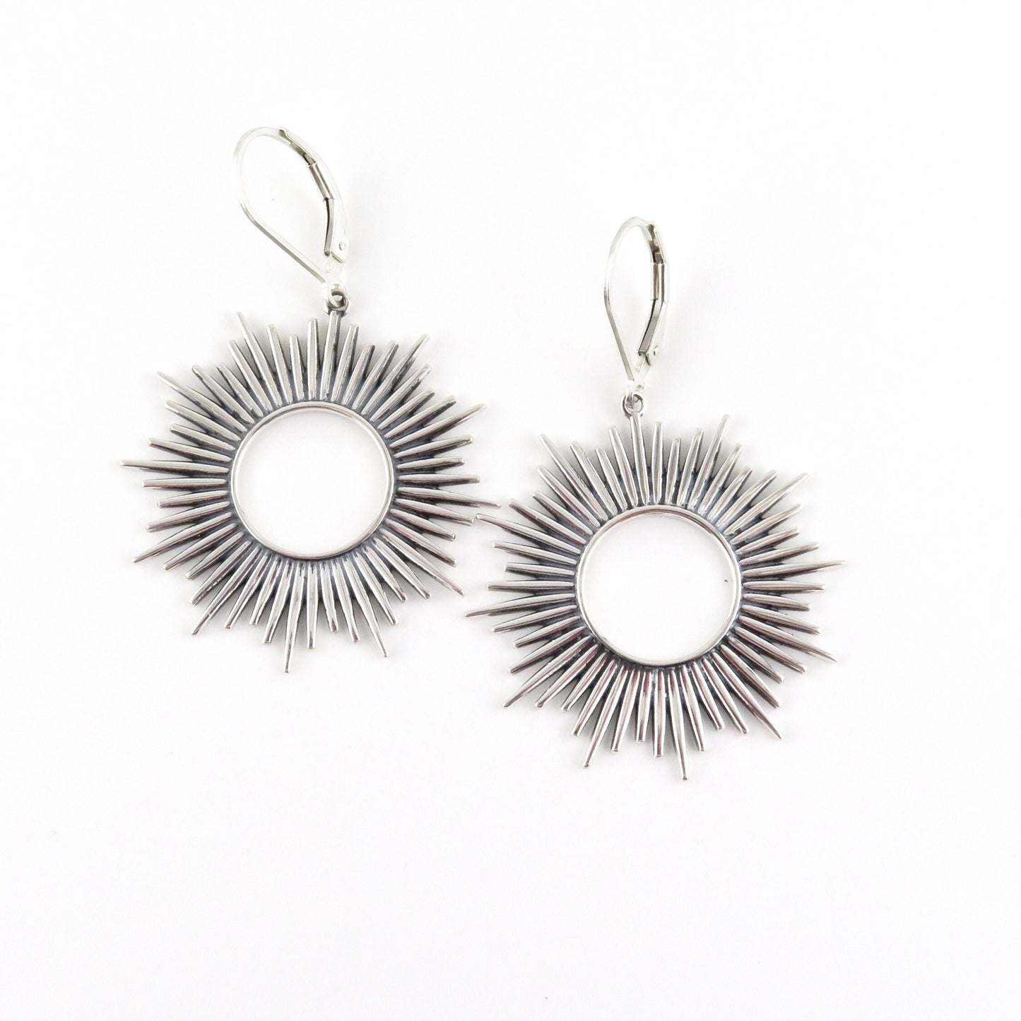 Silver Sunburst Leverbacks