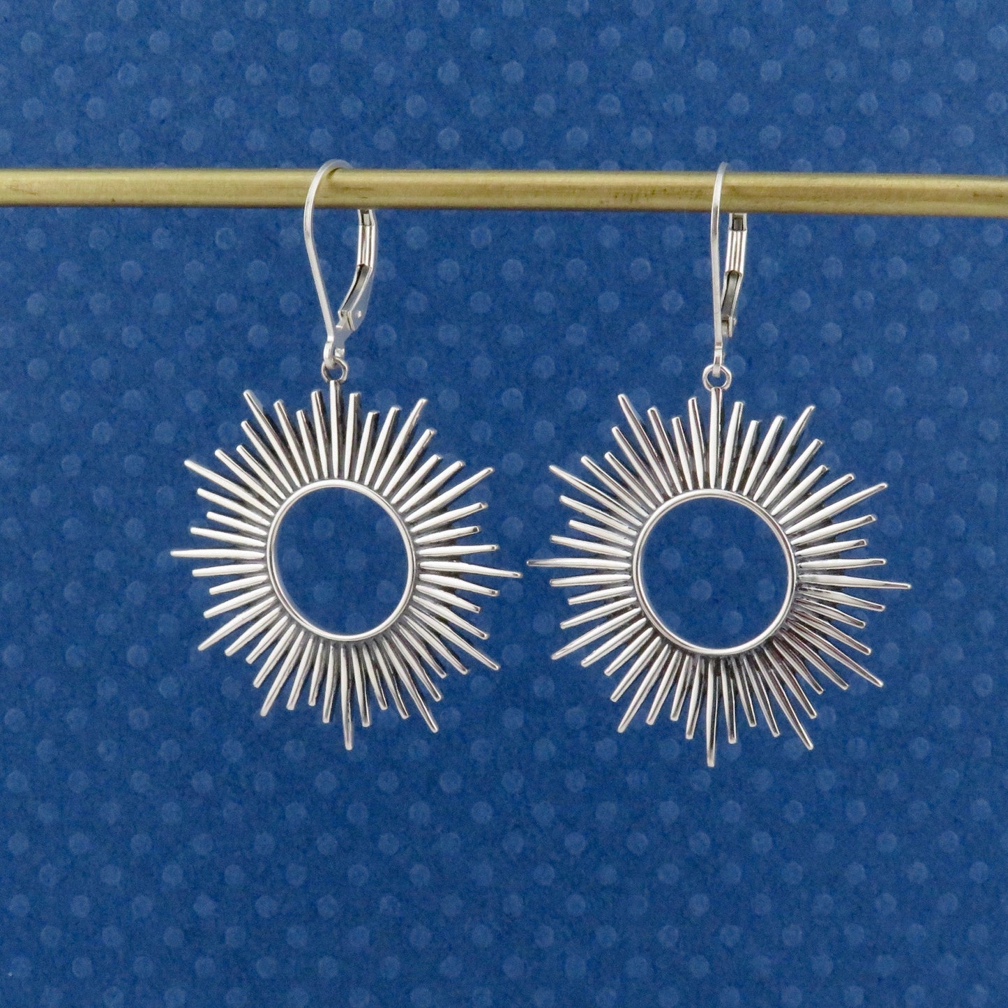 Silver Sunburst Leverbacks