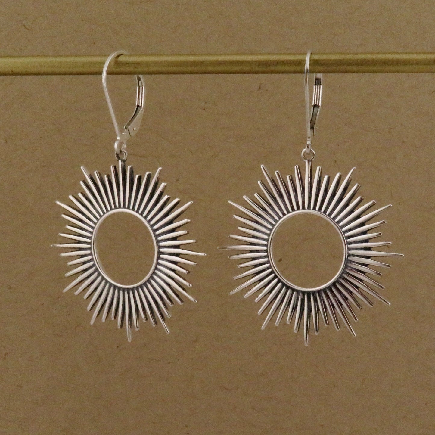 Silver Sunburst Leverbacks