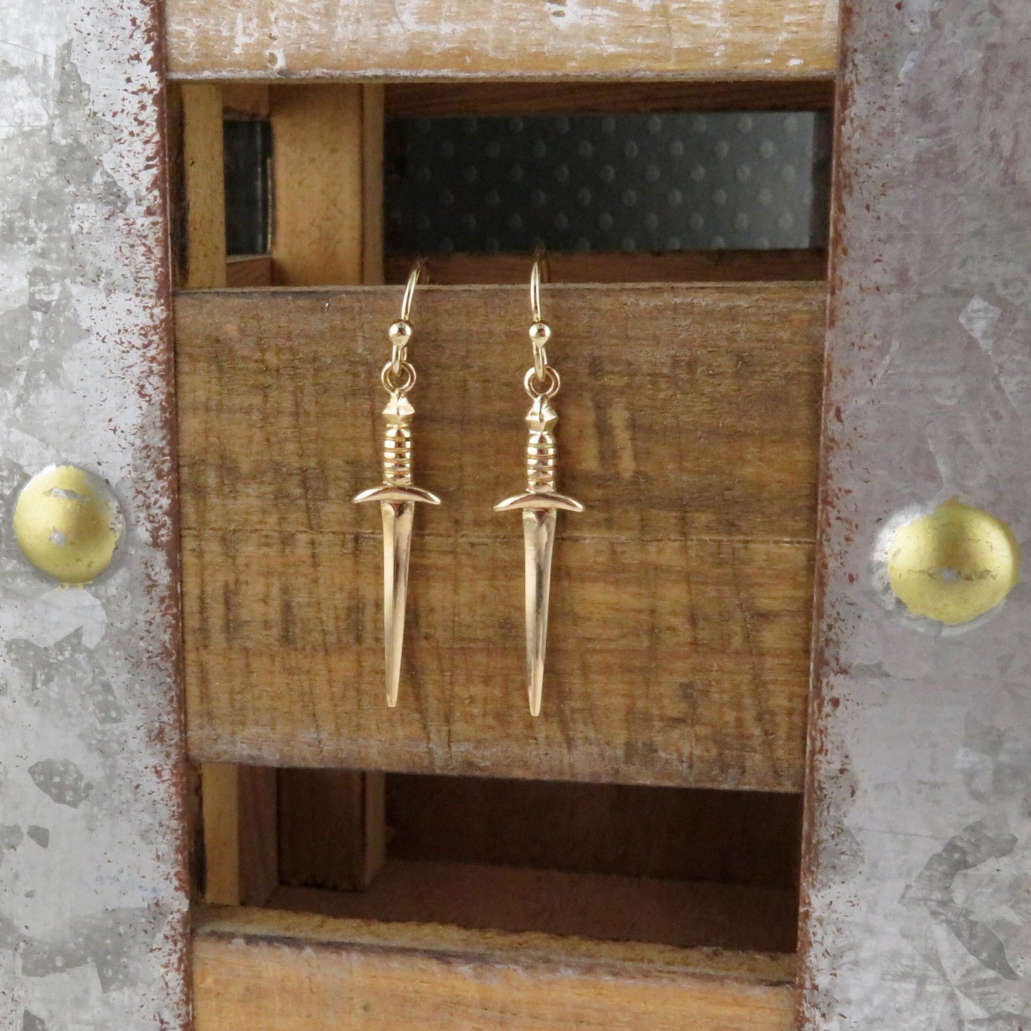 Bronze Dagger Earrings Md