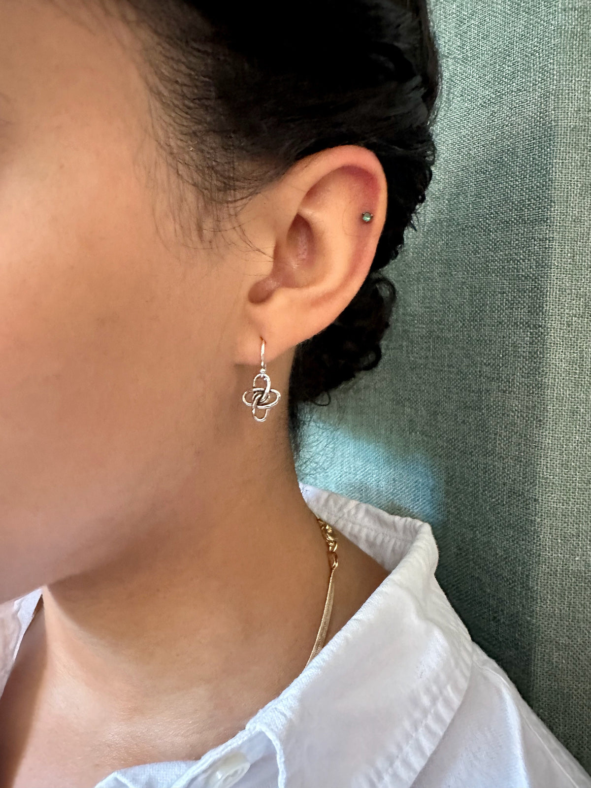 Sterling Knot Earrings | Unique Silver Earrings | Twisted Silver Earrings | Wavy Sterling Earrings | Everyday Silver Earrings | Silver Knots