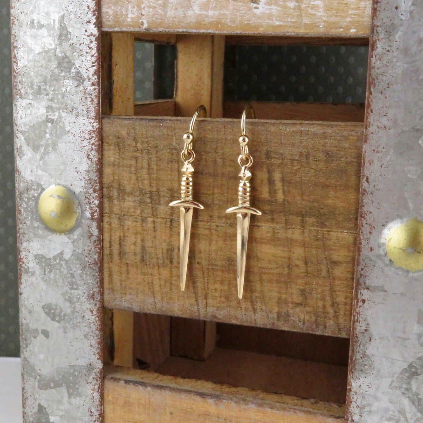 Bronze Dagger Earrings Md