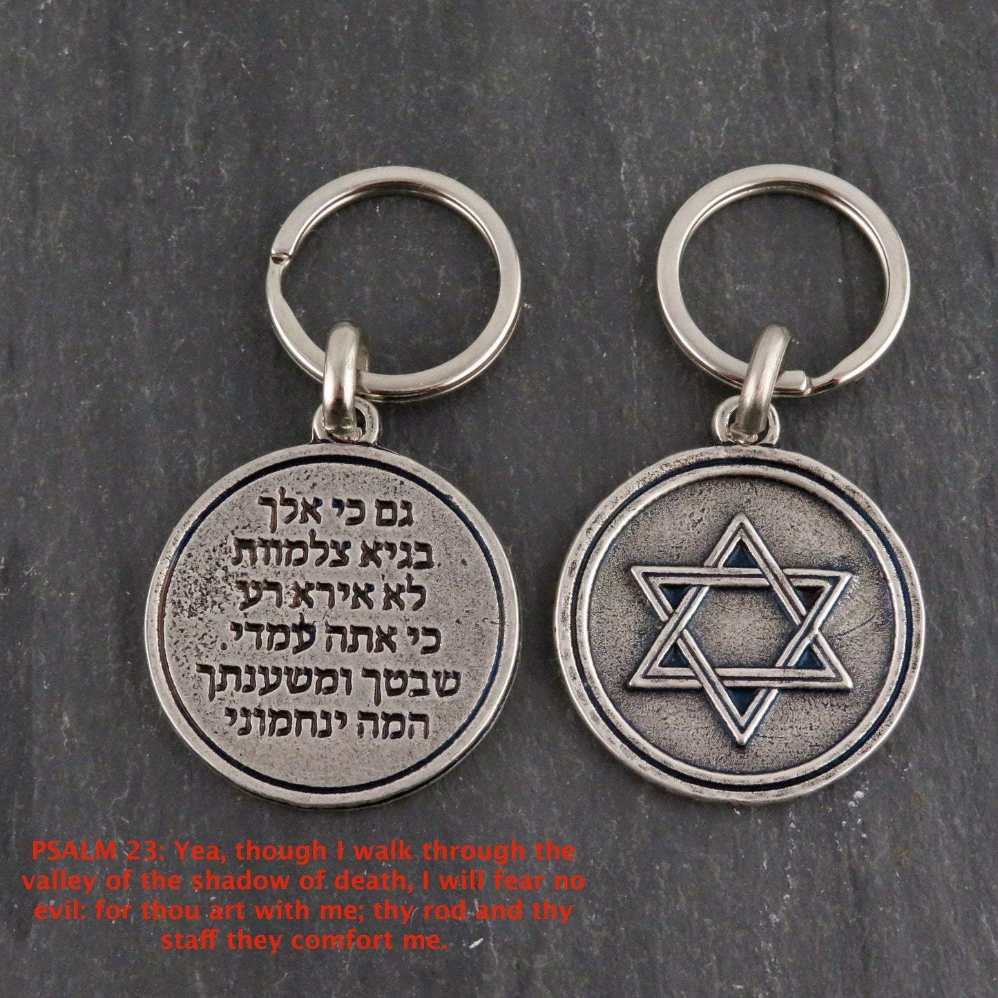 Support Israel Keyring | Psalm 23 Keyring | Jewish Star Keychain | Magen David Keyring | Return the Hostages Keychain | Israel Pride Keyring