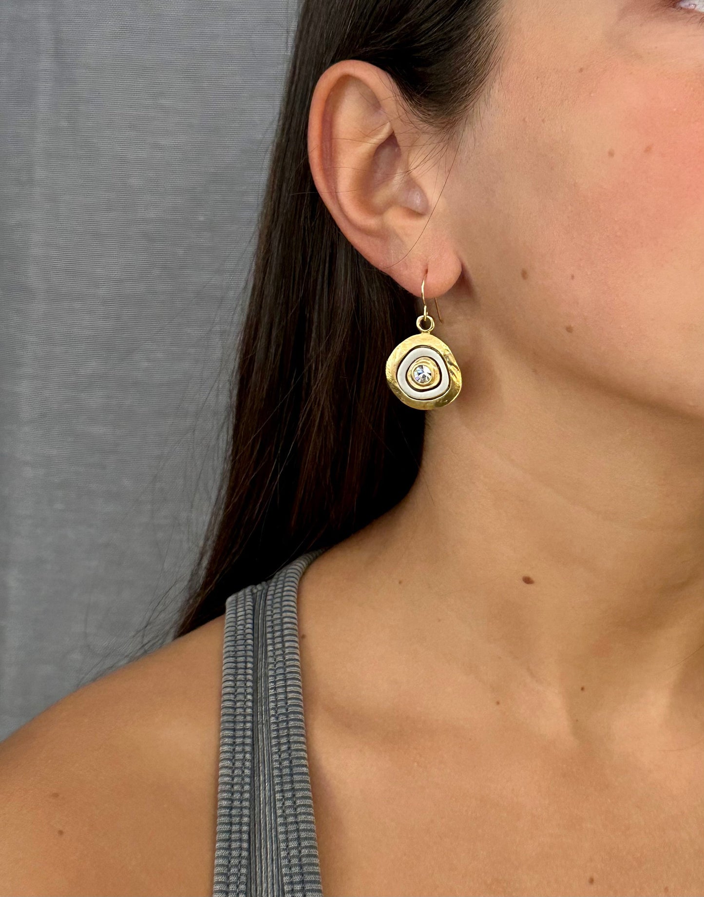 Two Tone Earrings | Gold Silver Earrings | Mixed Metal Earrings | Two Toned Sparkle Earrings | Two Tone Hoops | Unique Gold Hoop Earrings