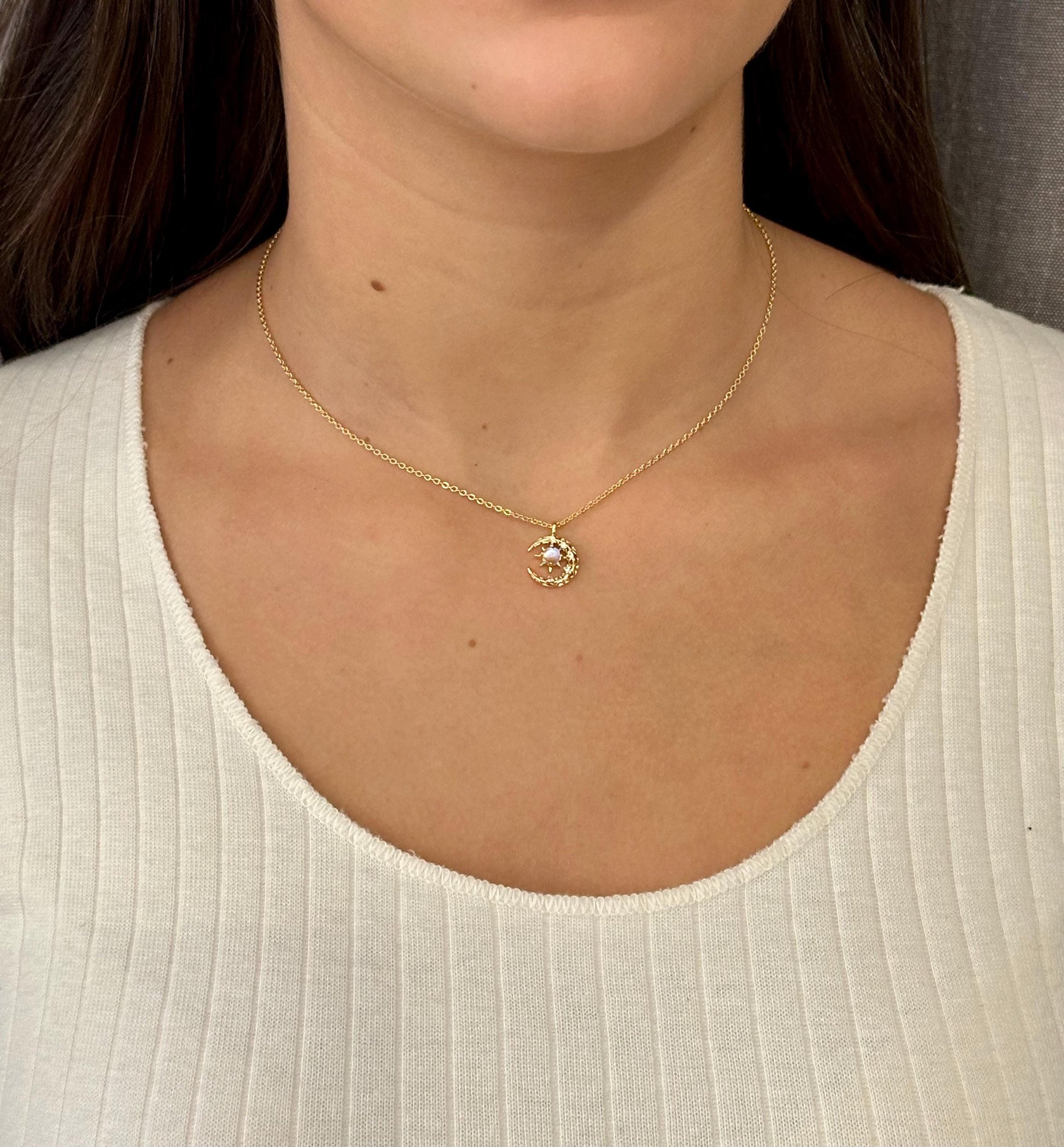 Opalescent Moon Necklaces