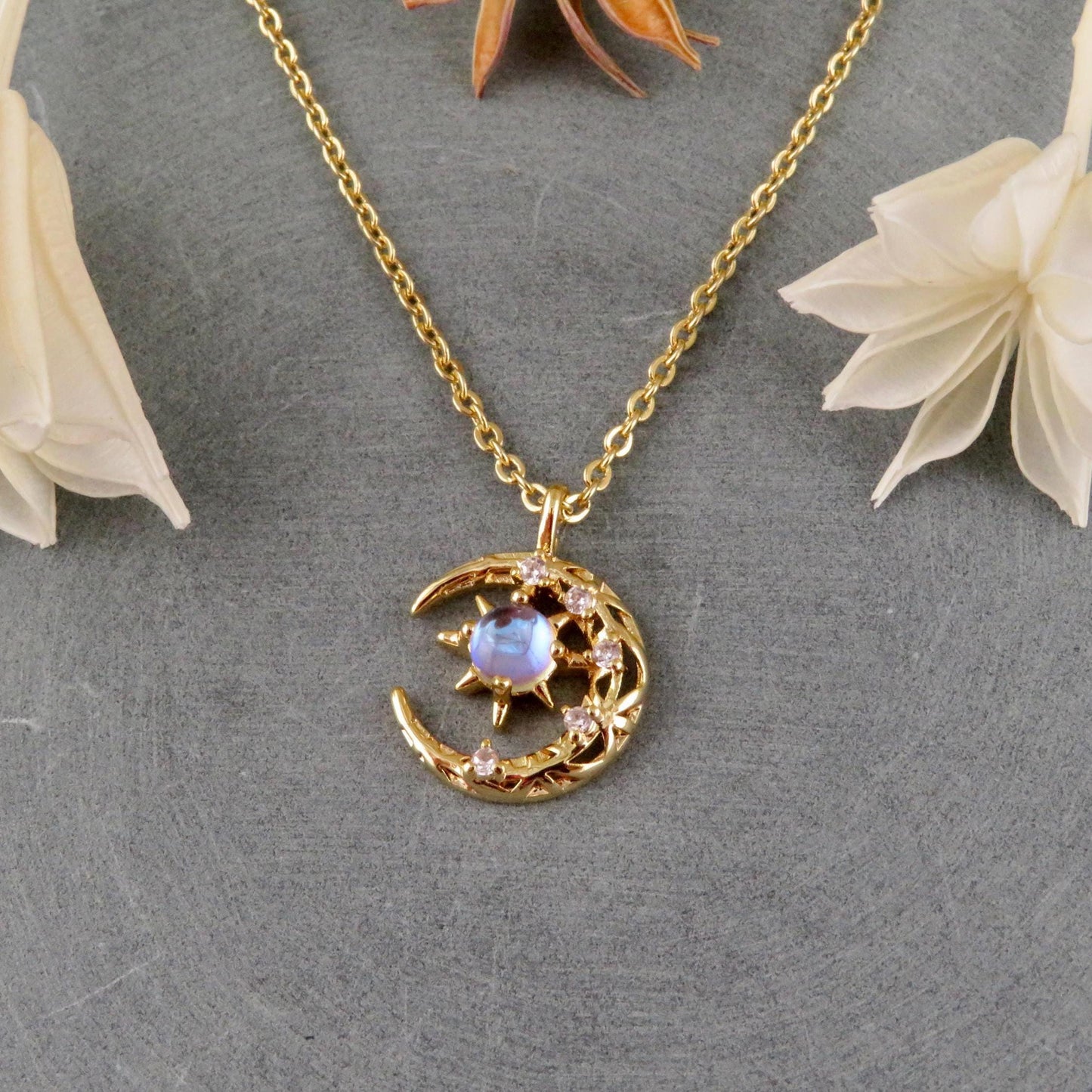 Opalescent Moon Necklaces