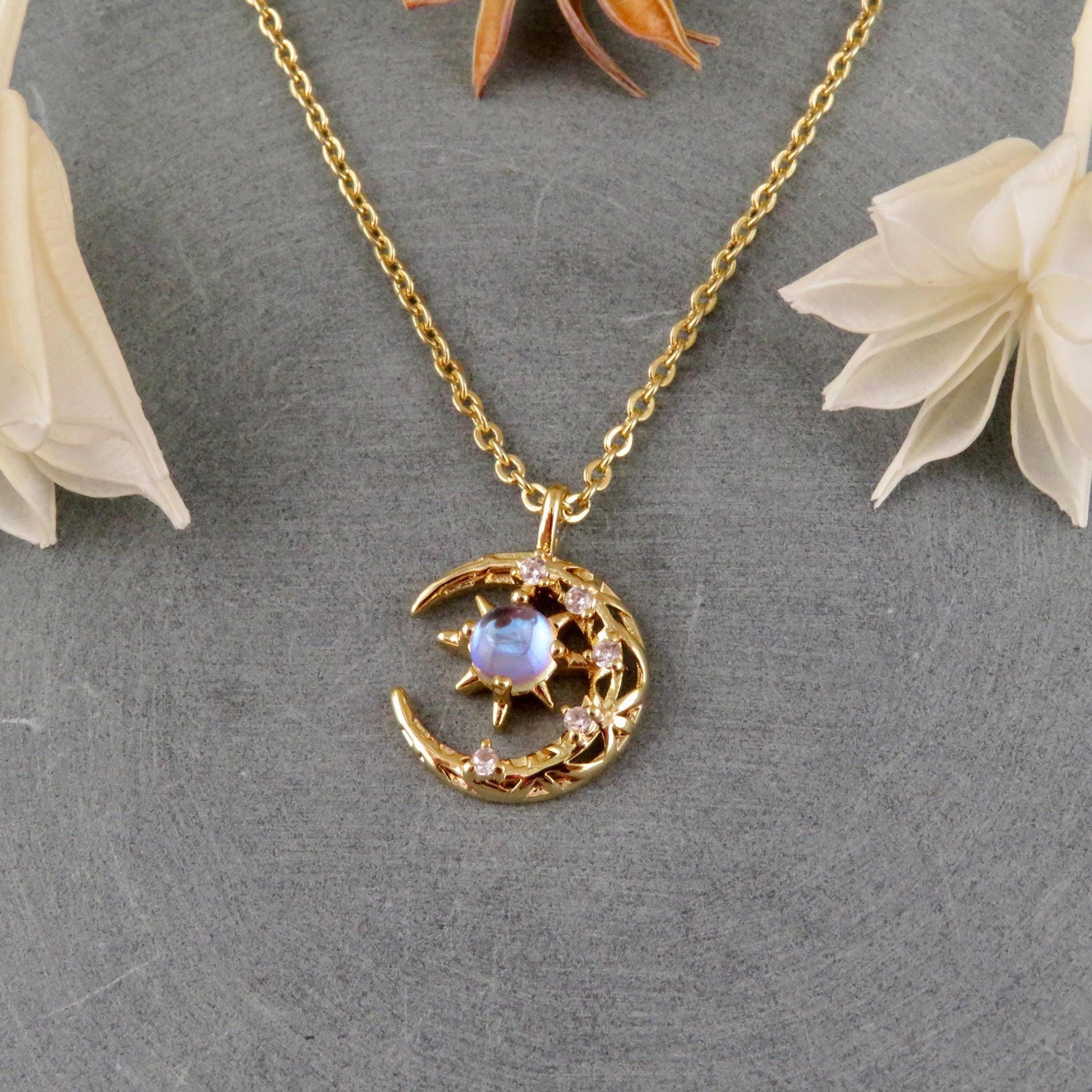 Opalescent Moon Necklaces