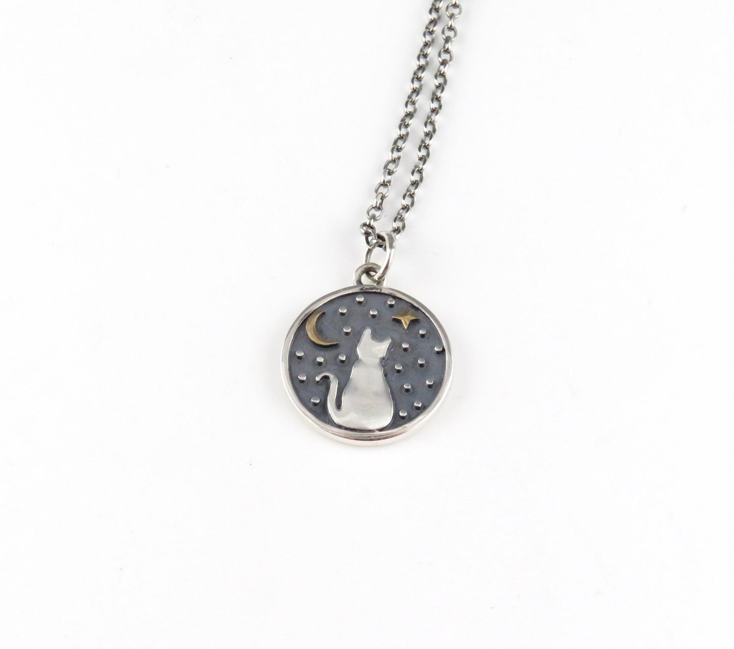 Celestial Sitting Cat Necklace