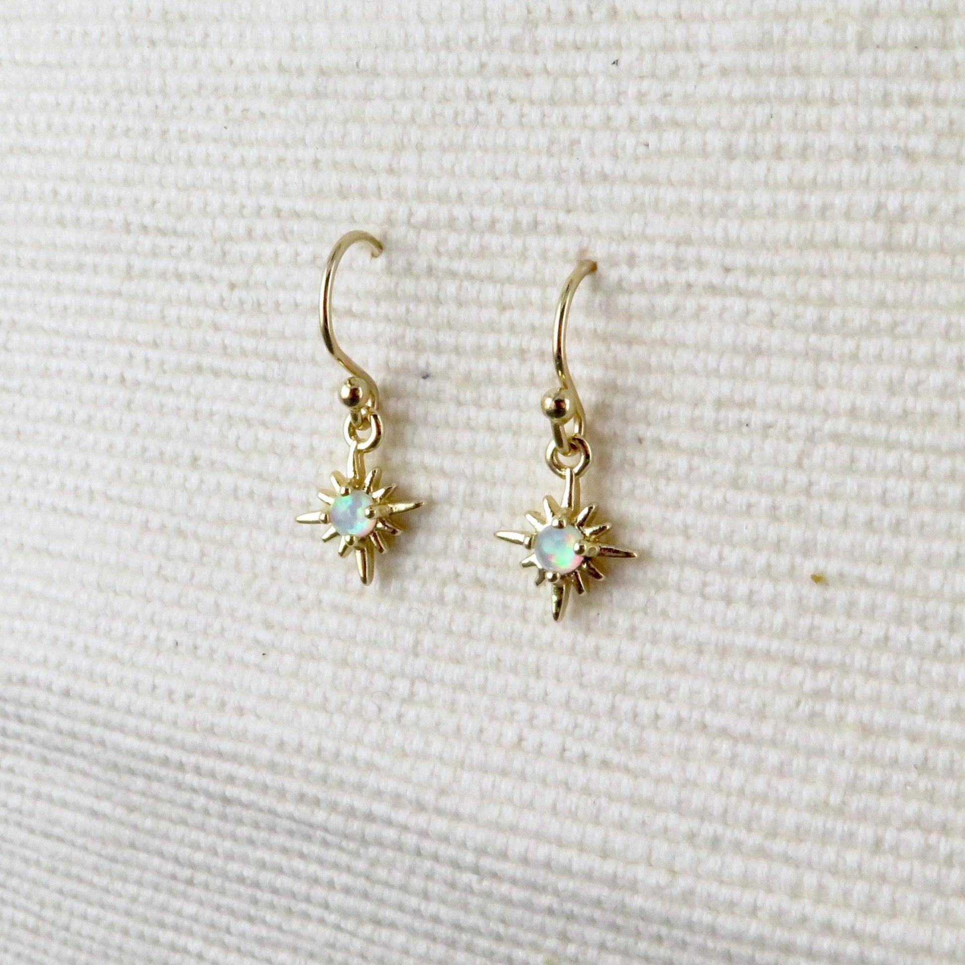 Tiny Opal Starburst Earrings