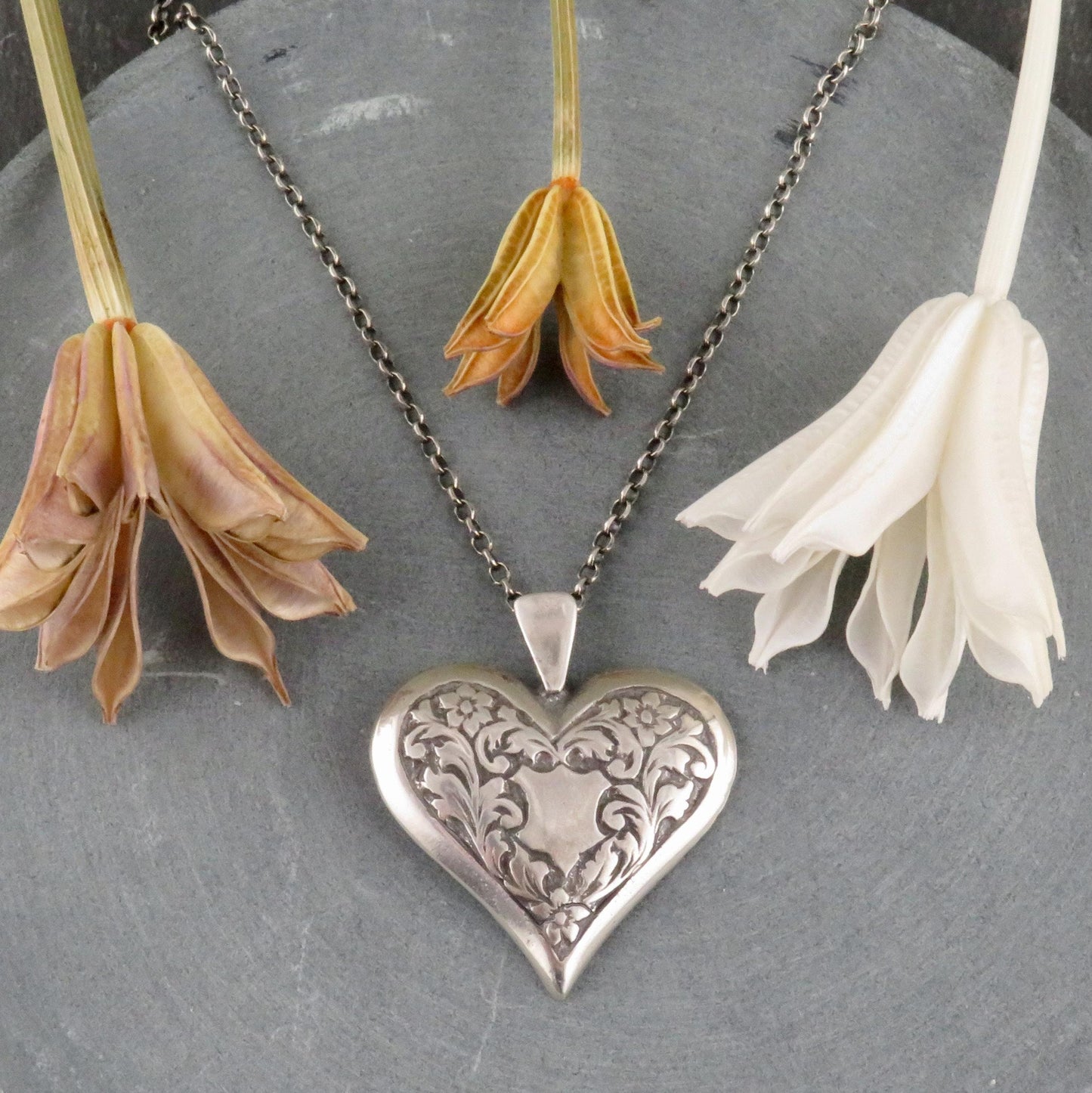 Vintage Romantic Heart Necklace