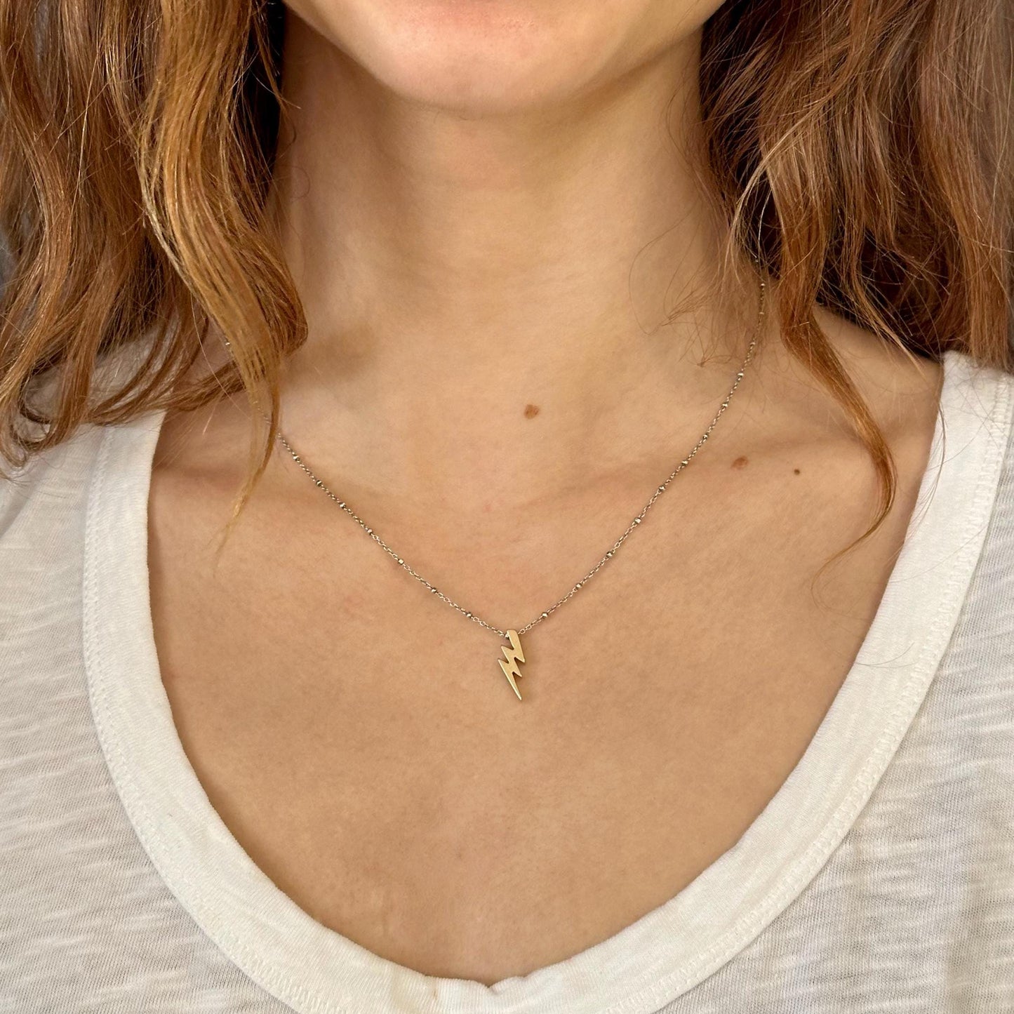 Lightning Bolt Bead Necklace