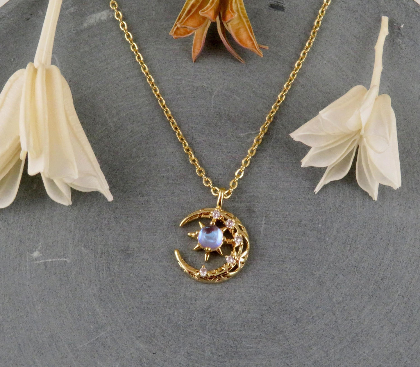 Opalescent Moon Necklaces