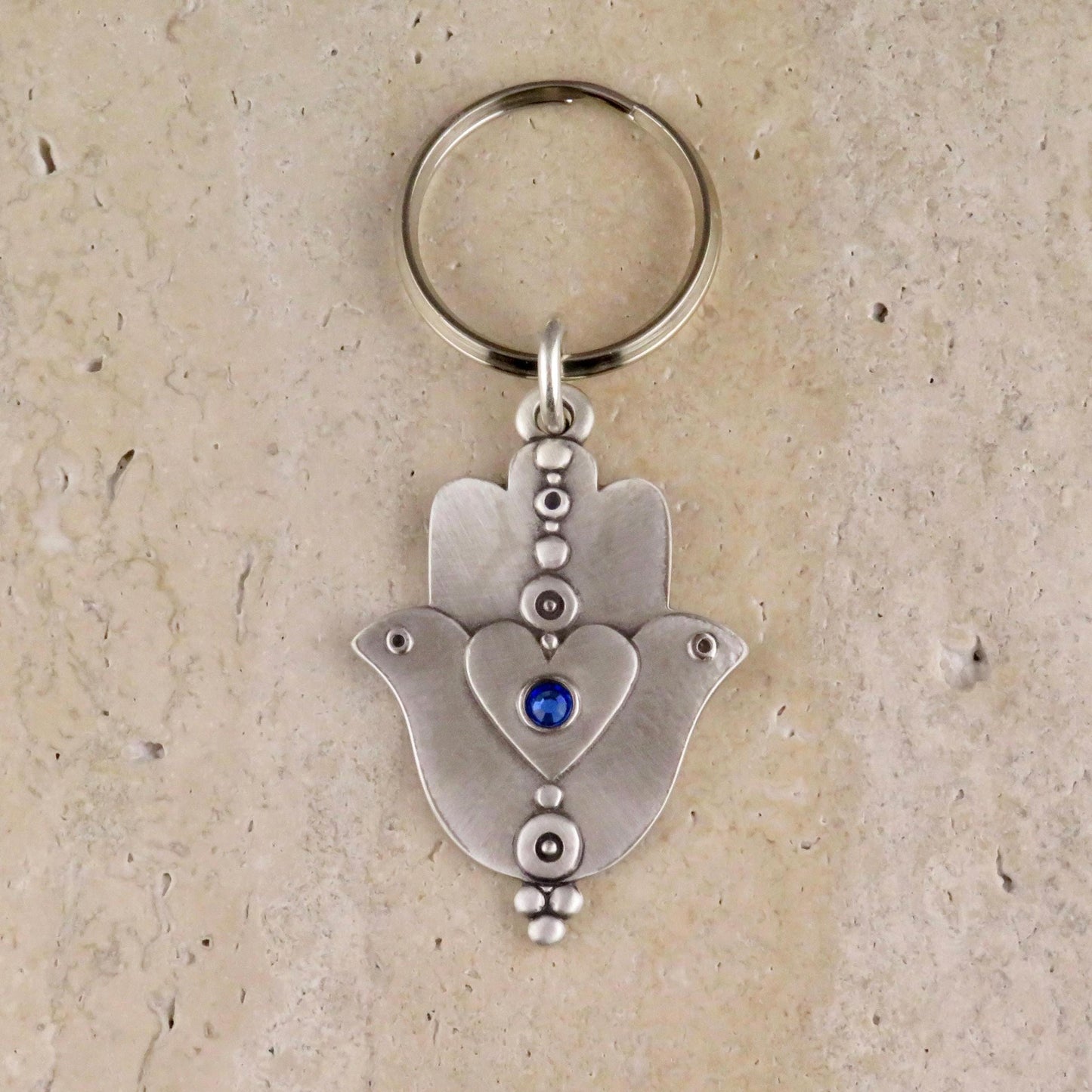 Hamsa Dove Keyring