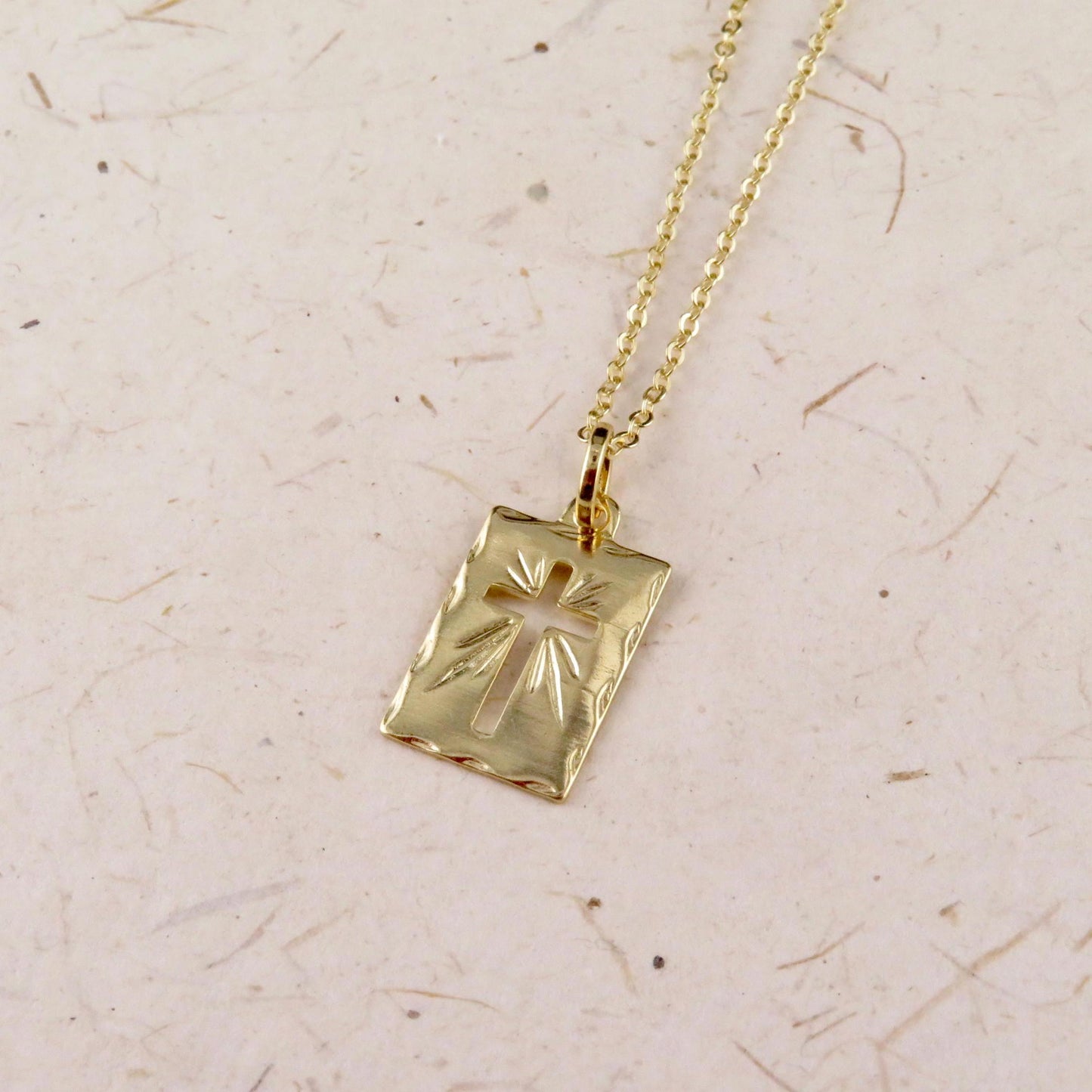 Cutout Cross Medallion Necklace