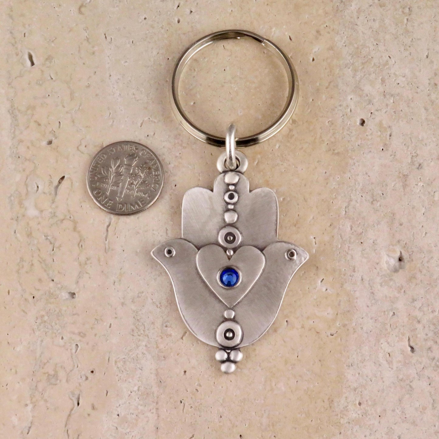 Hamsa Dove Keyring