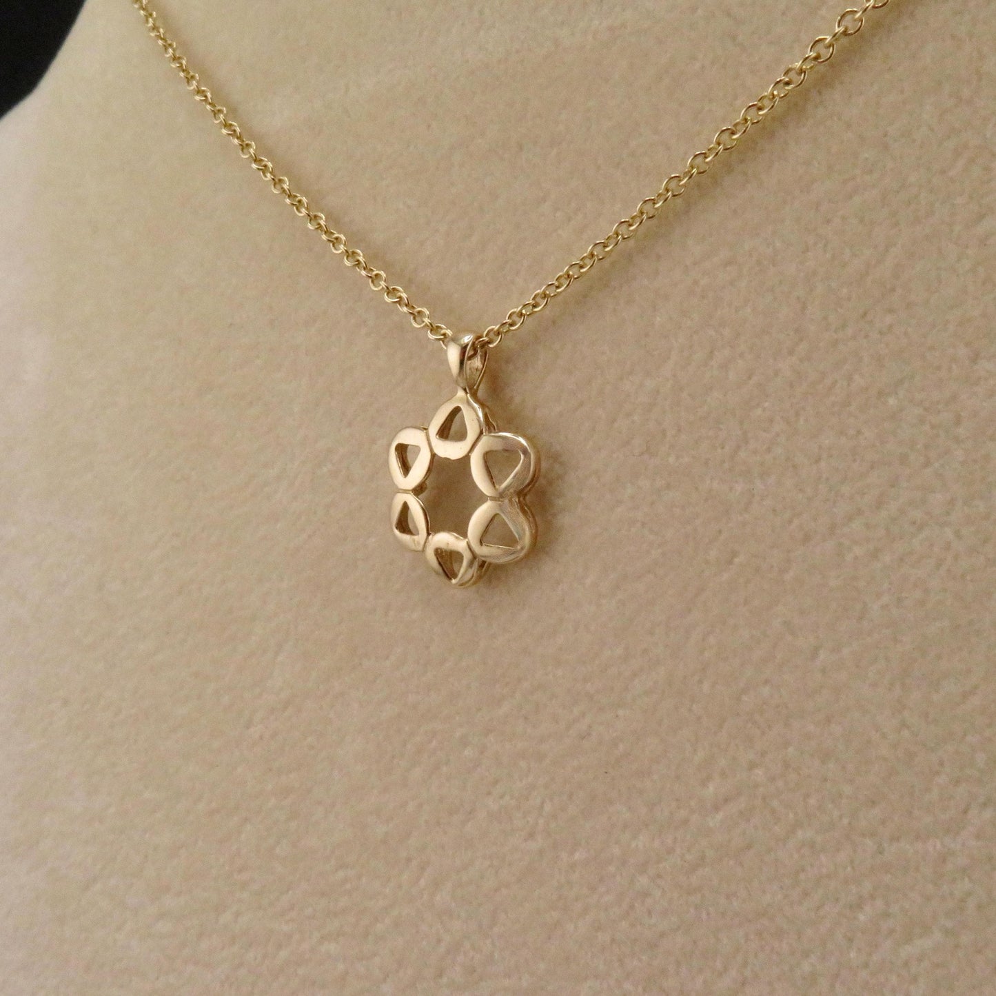 Solid Gold Star of David Necklace | 14k Jewish Star Necklace | Unique Gold Star David Pendant | Gold Magen David | Vintage Gold Star David