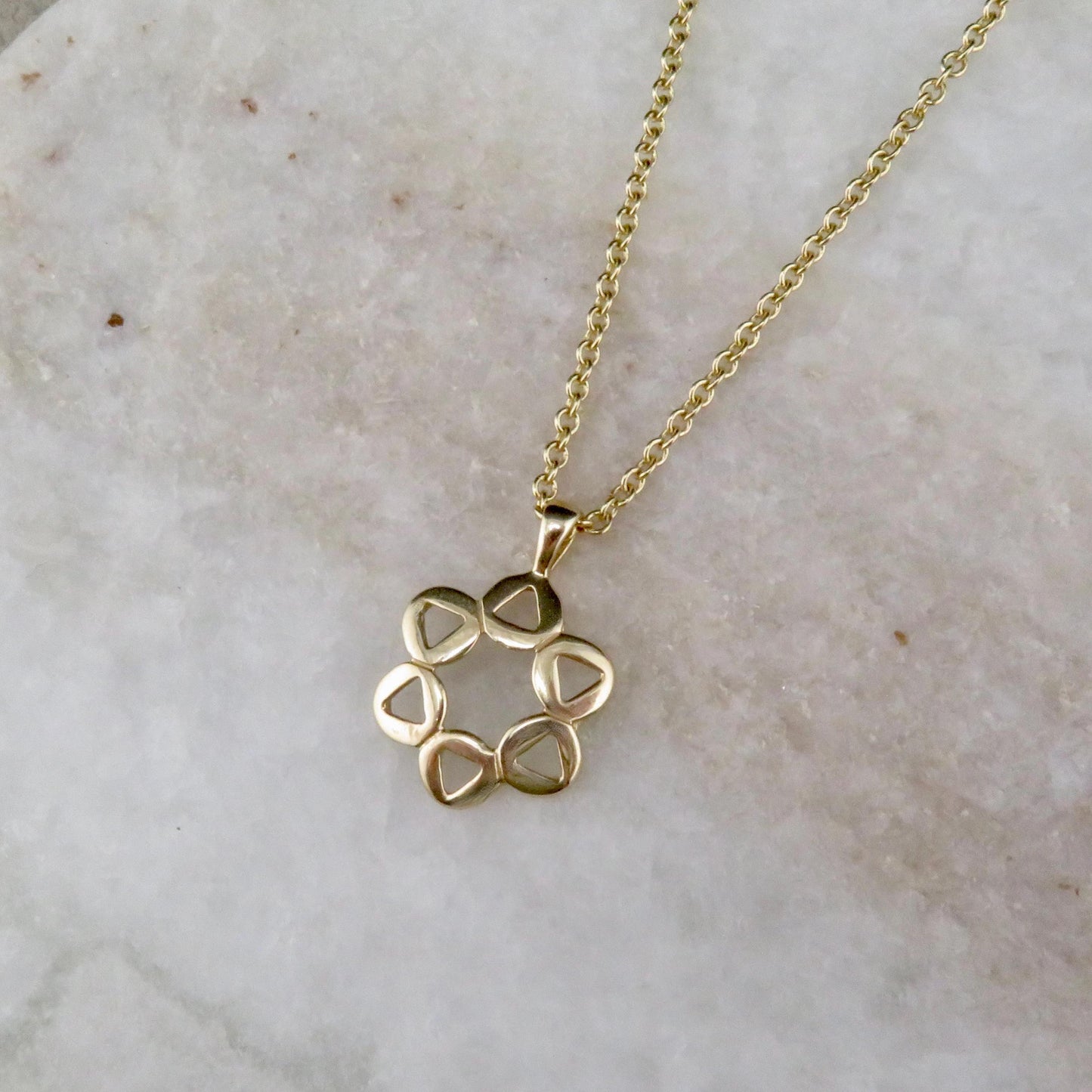 Solid Gold Star of David Necklace | 14k Jewish Star Necklace | Unique Gold Star David Pendant | Gold Magen David | Vintage Gold Star David