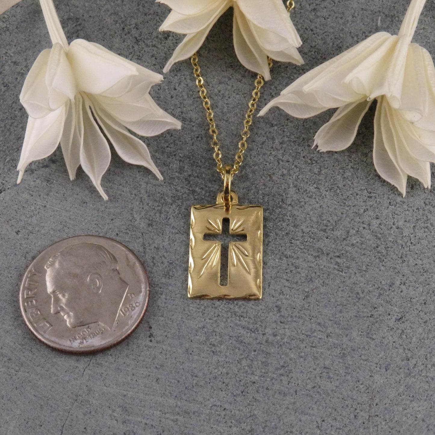 Cutout Cross Medallion Necklace