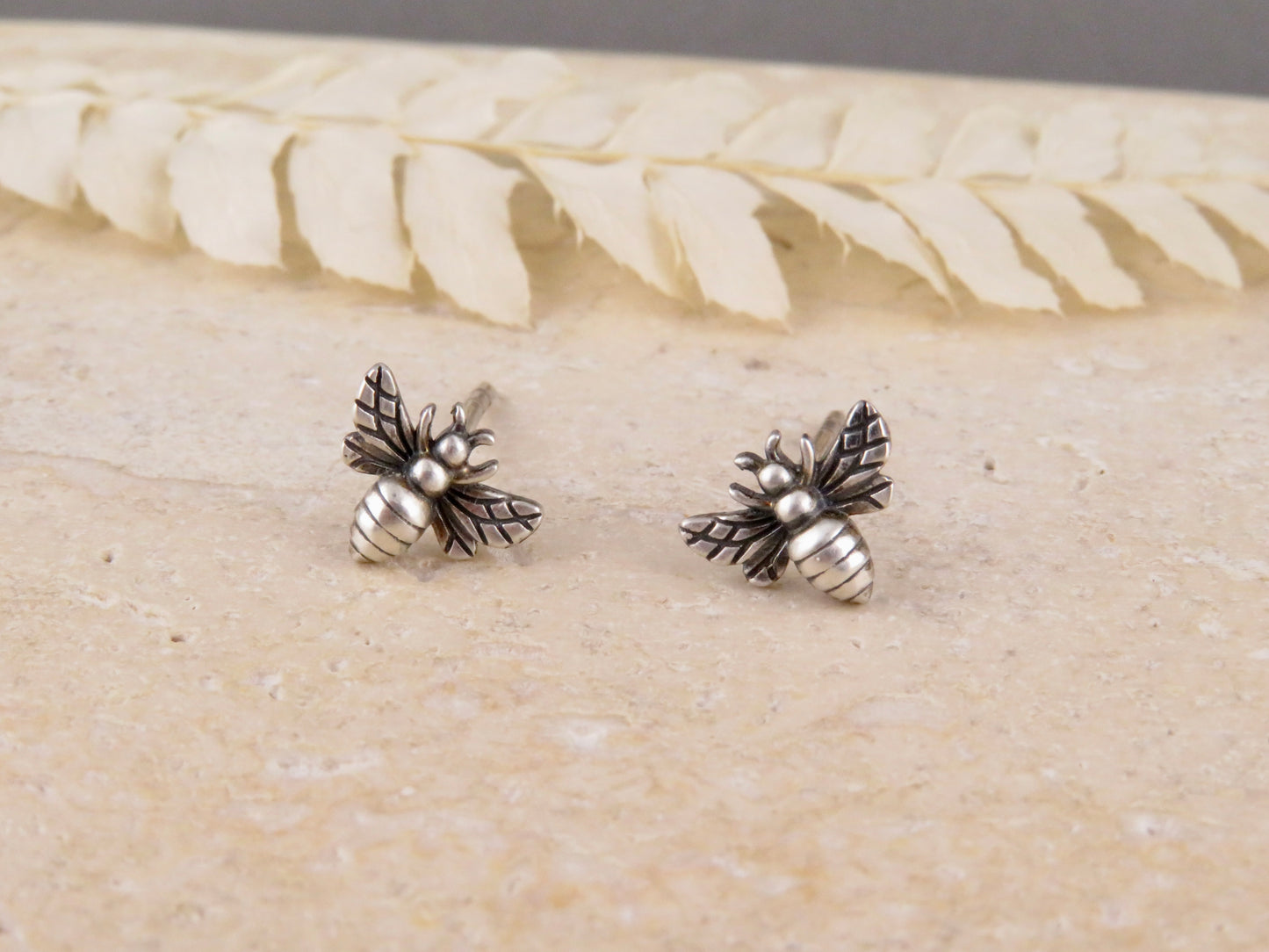 Bee Post Earrings - Sterling