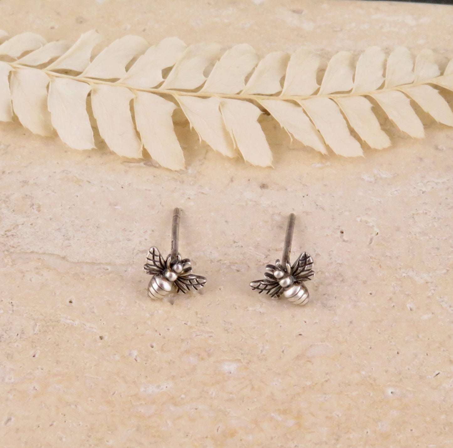 Bee Post Earrings - Sterling