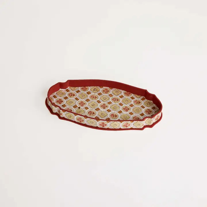 Block Print Victorian Desk Tray Ochre