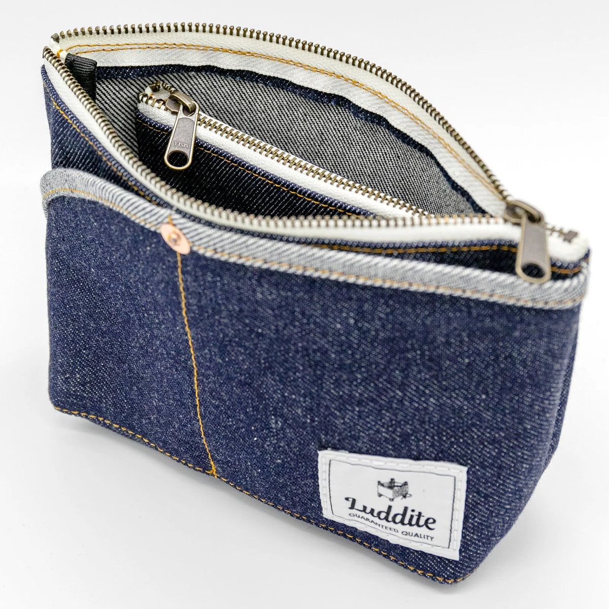 Denim Pouch with Pockets - Made in Japan - Luddite