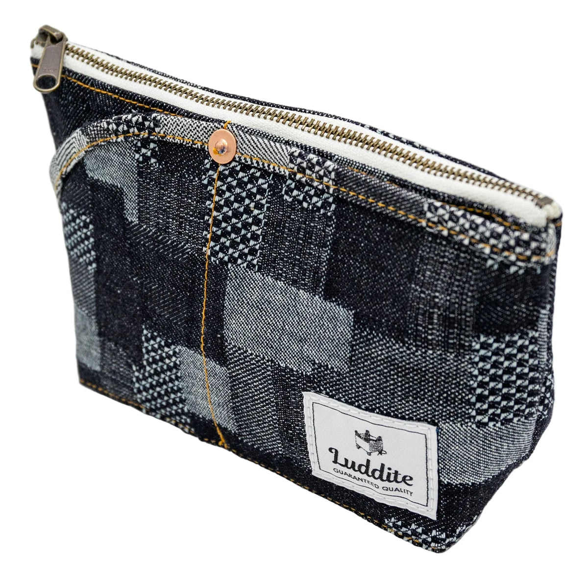 Denim Pouch with Pockets - Made in Japan - Luddite