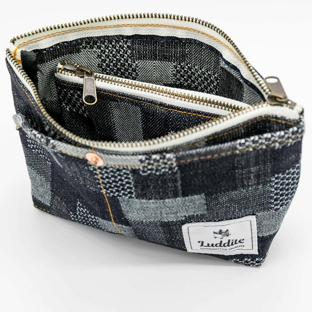 Denim Pouch with Pockets - Made in Japan - Luddite