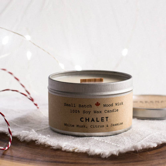 Chalet Cabin Candle Tin