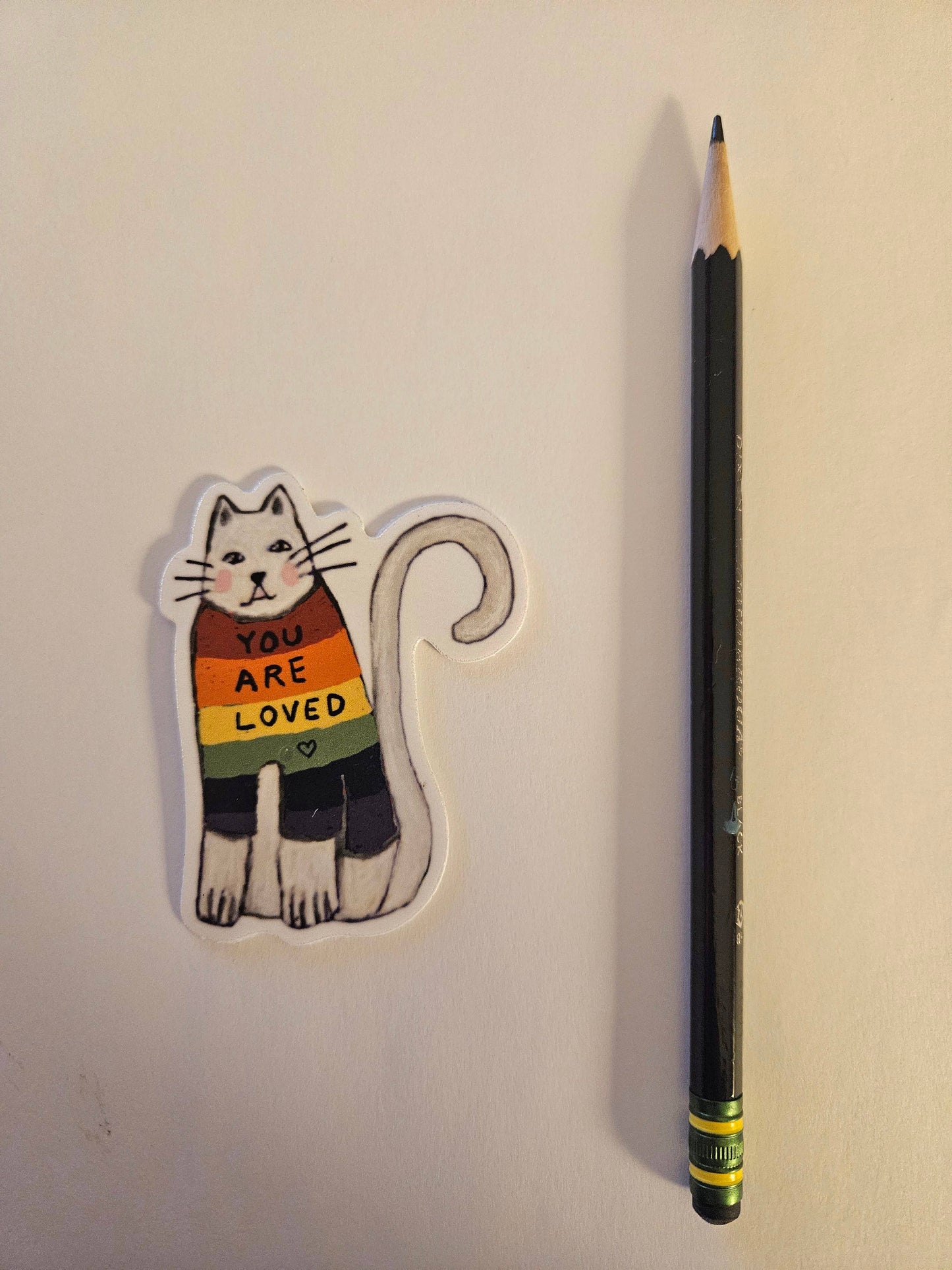 Cat Rainbow Love Vinyl Sticker
