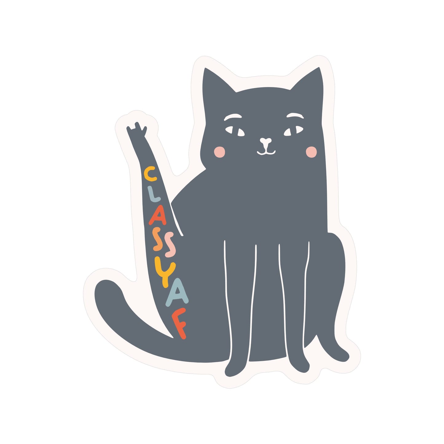 Classy AF Cat Sticker