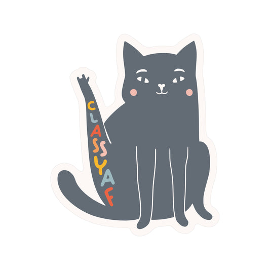 Classy AF Cat Sticker
