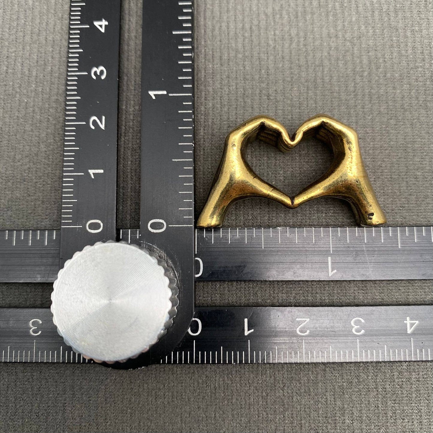 Heart Hands Gesture Mini Brass Sculpture