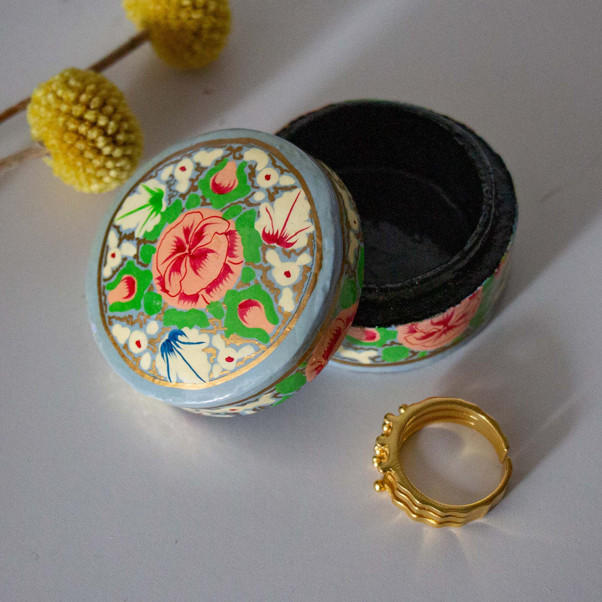 Handpainted Kashmiri Box - Rose