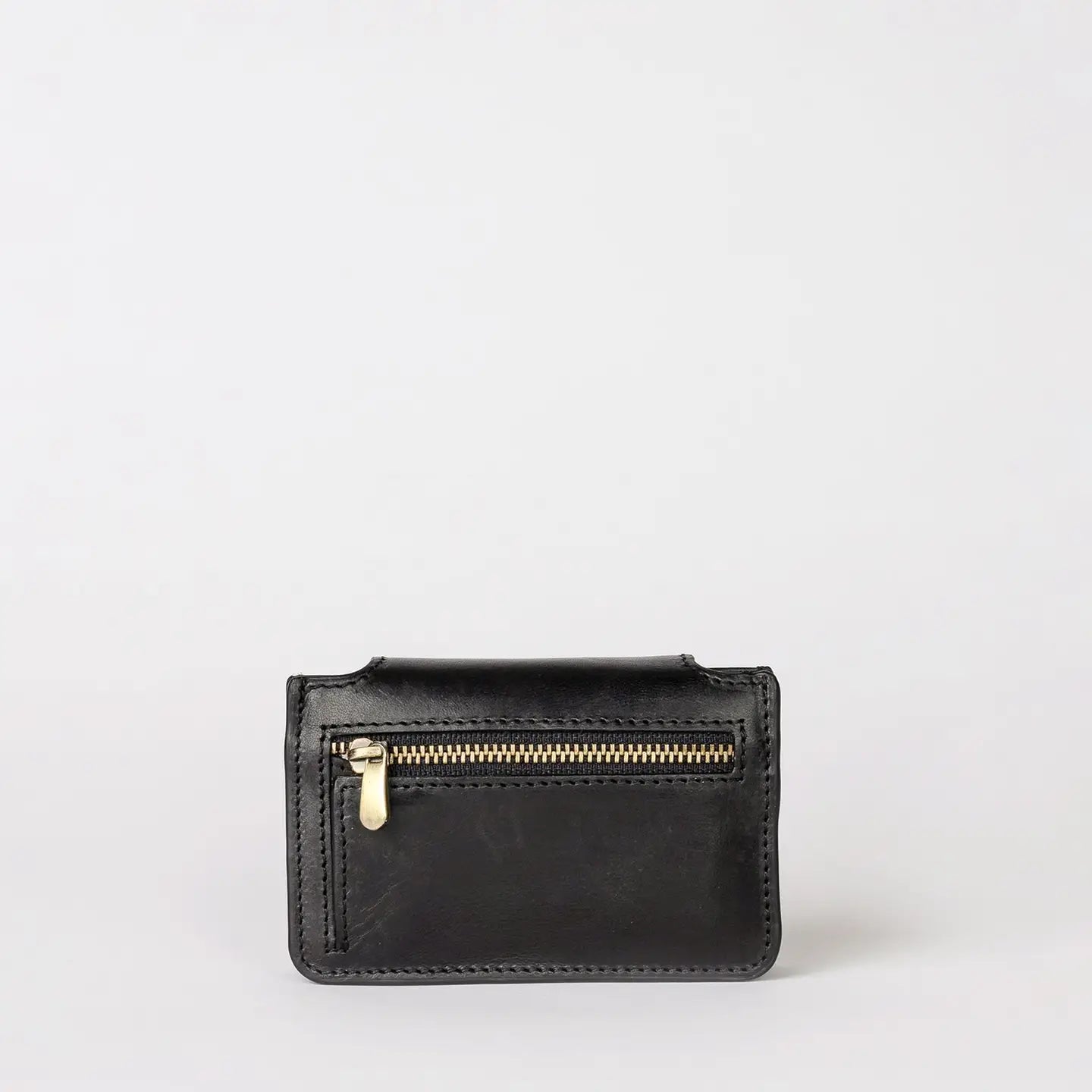 Harmonica Wallet - Black Classic Leather