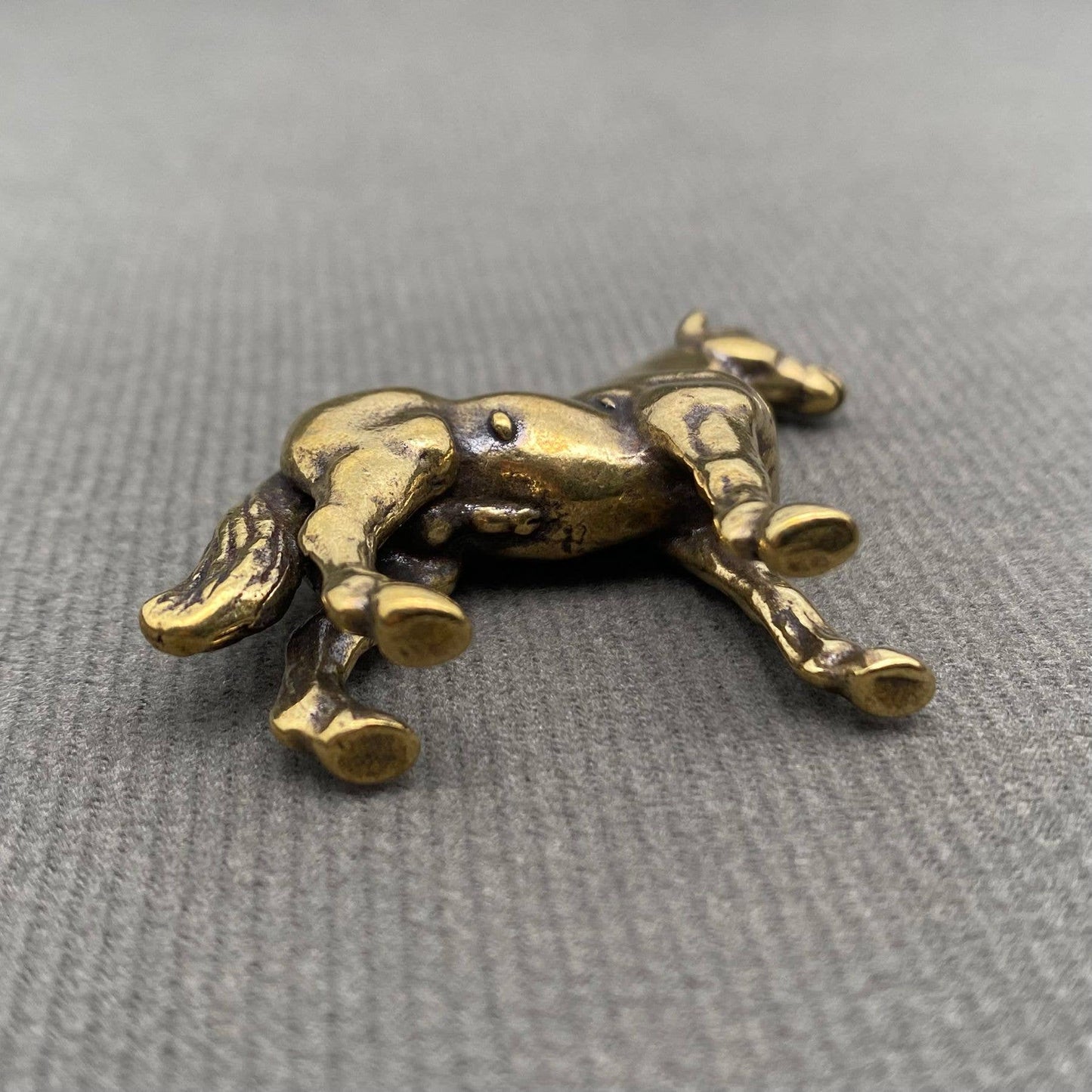 Warhorse Brass Mini Figurine -  Ornament/Desktop Decor