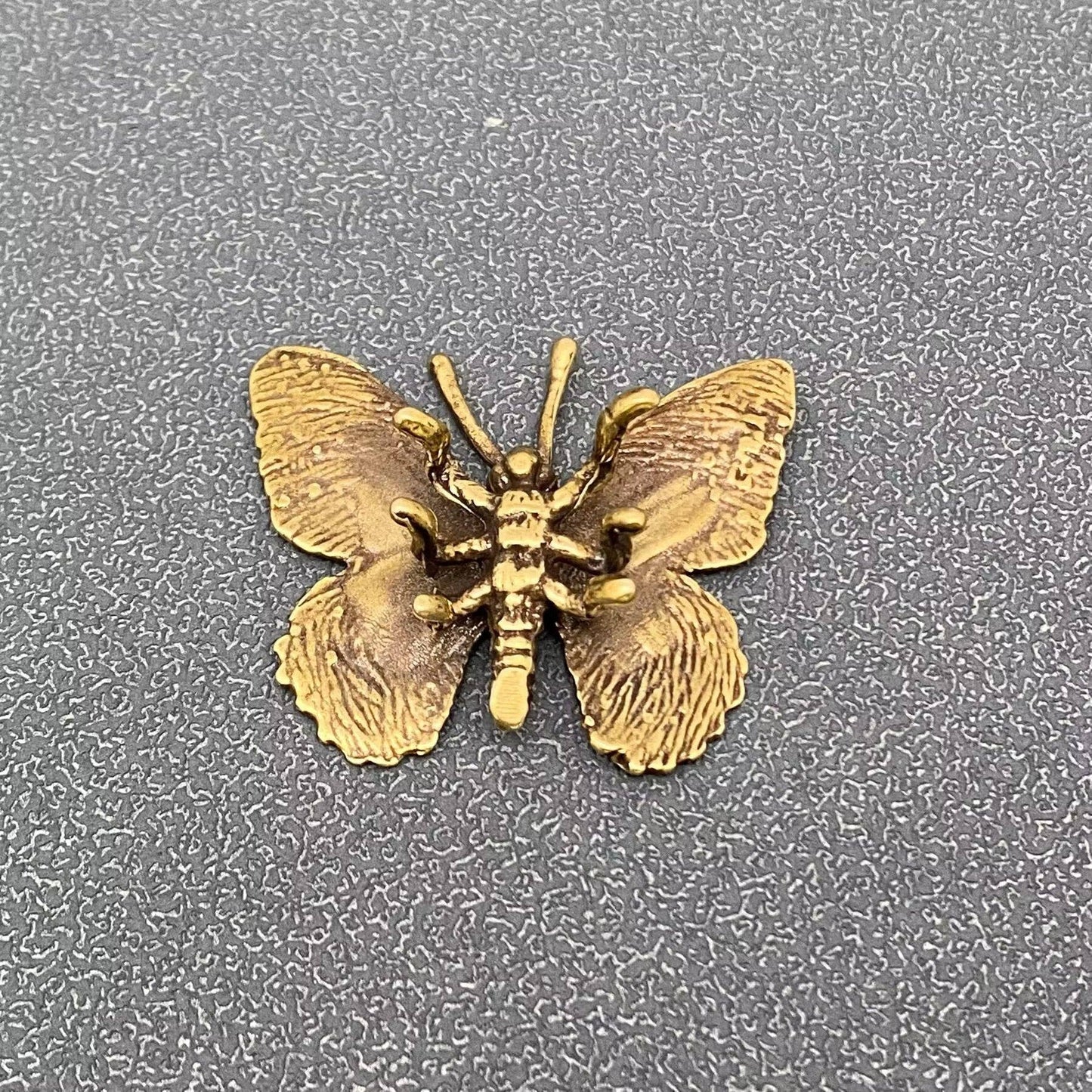 Brass Butterfly Mini Figurine - Desktop Ornament/Decor